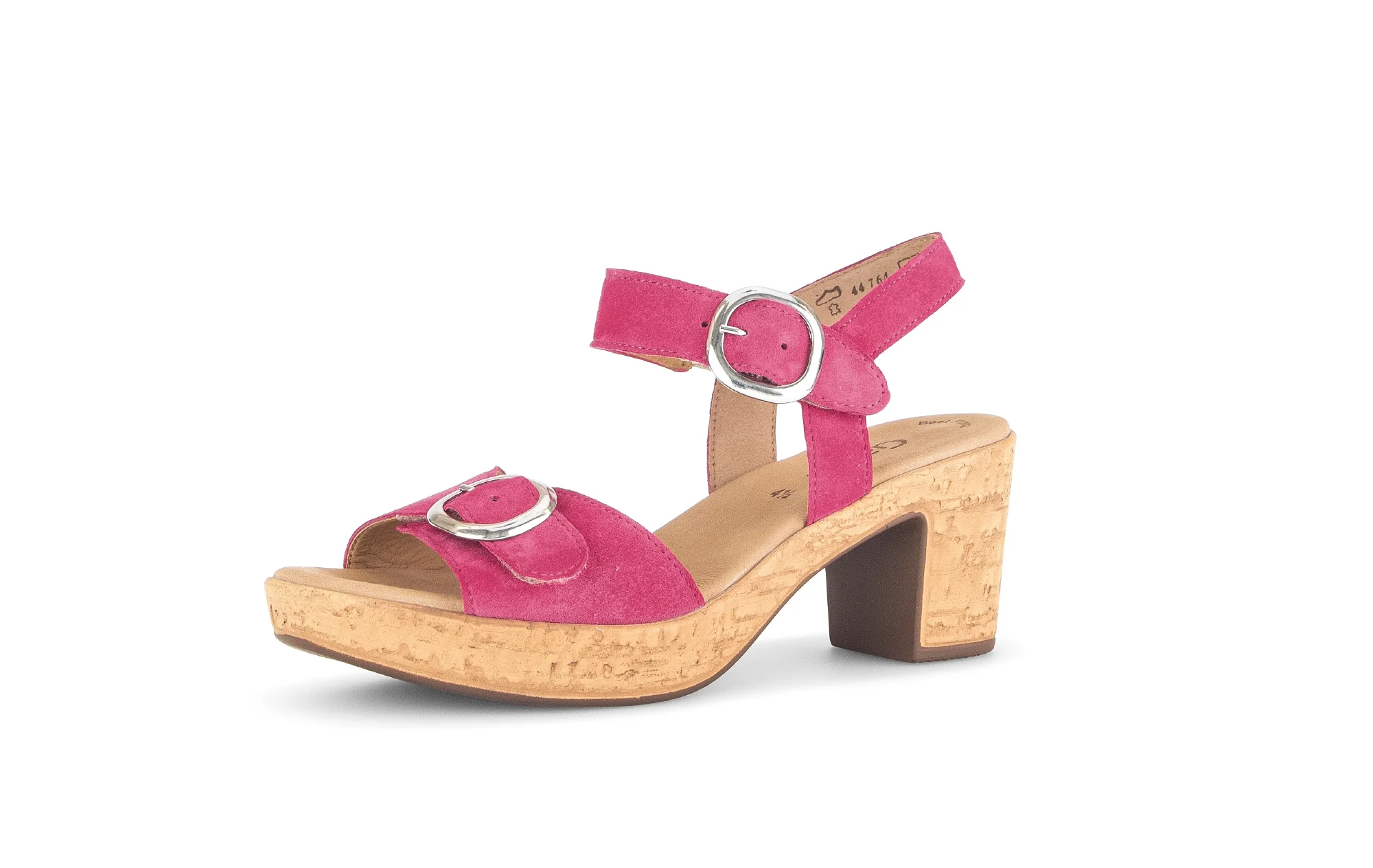 Sandales pinks en cuir velours - Image 3