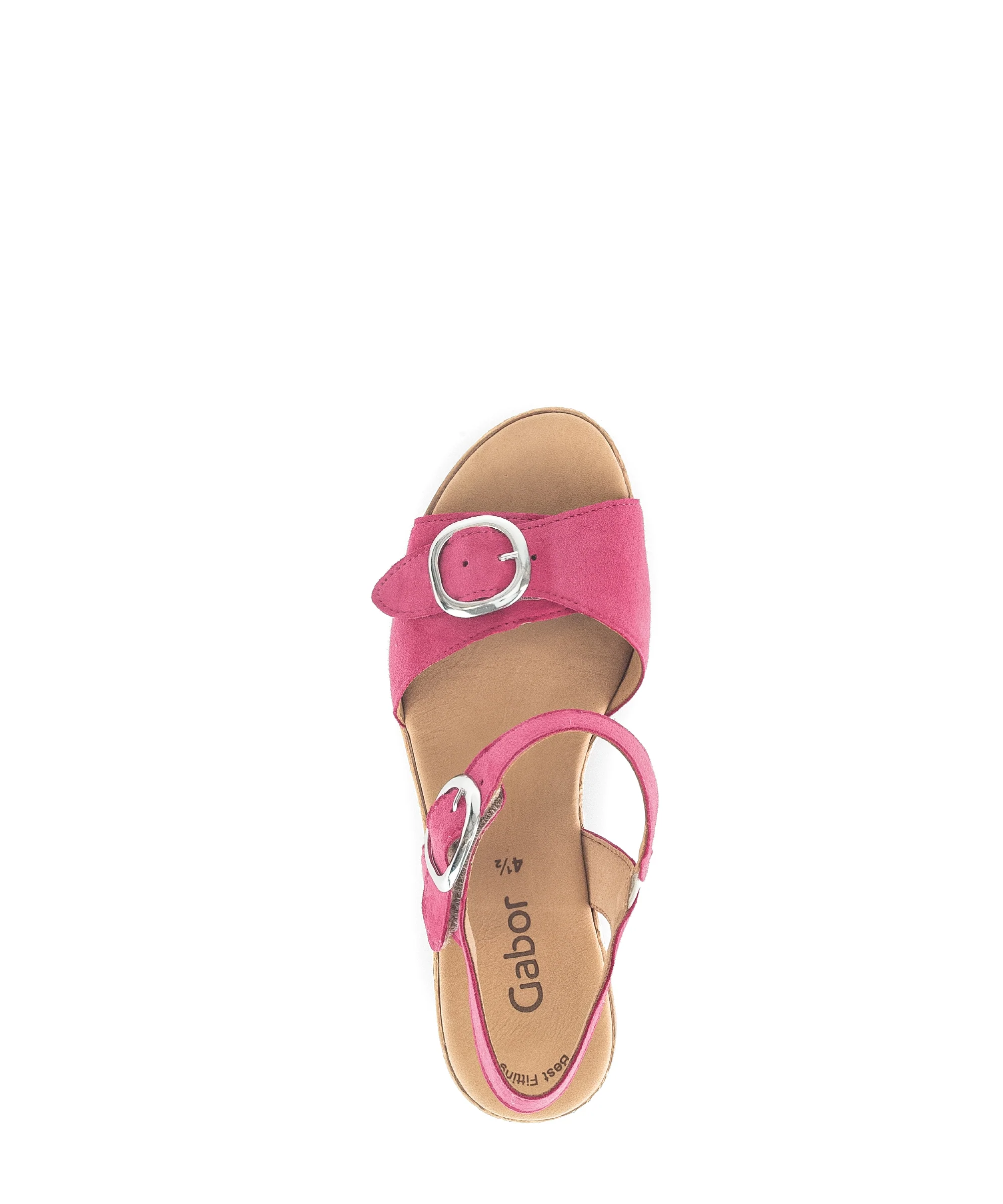 Sandales pinks en cuir velours - Image 6