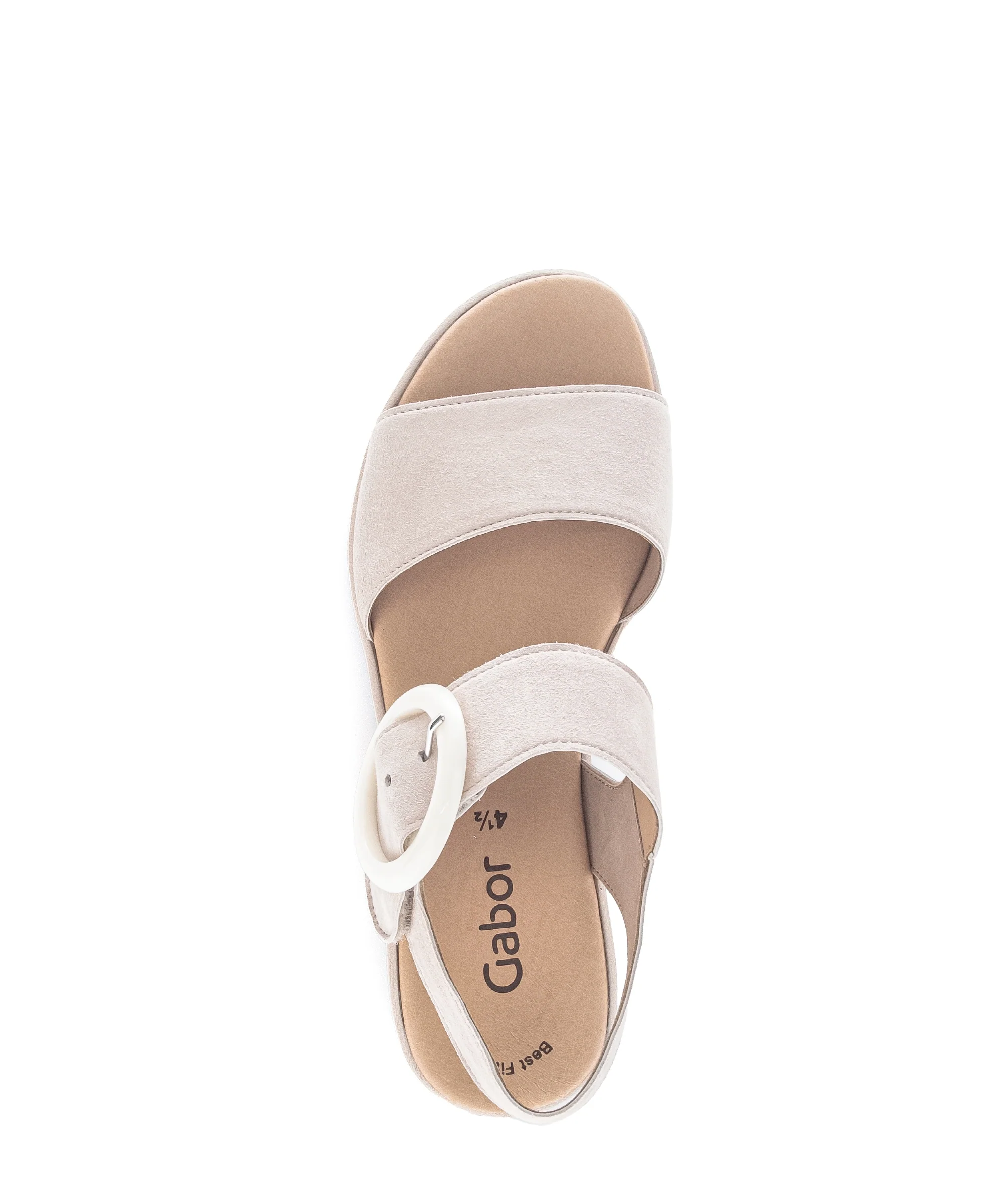 Sandales rose clair en cuir velours - Image 3