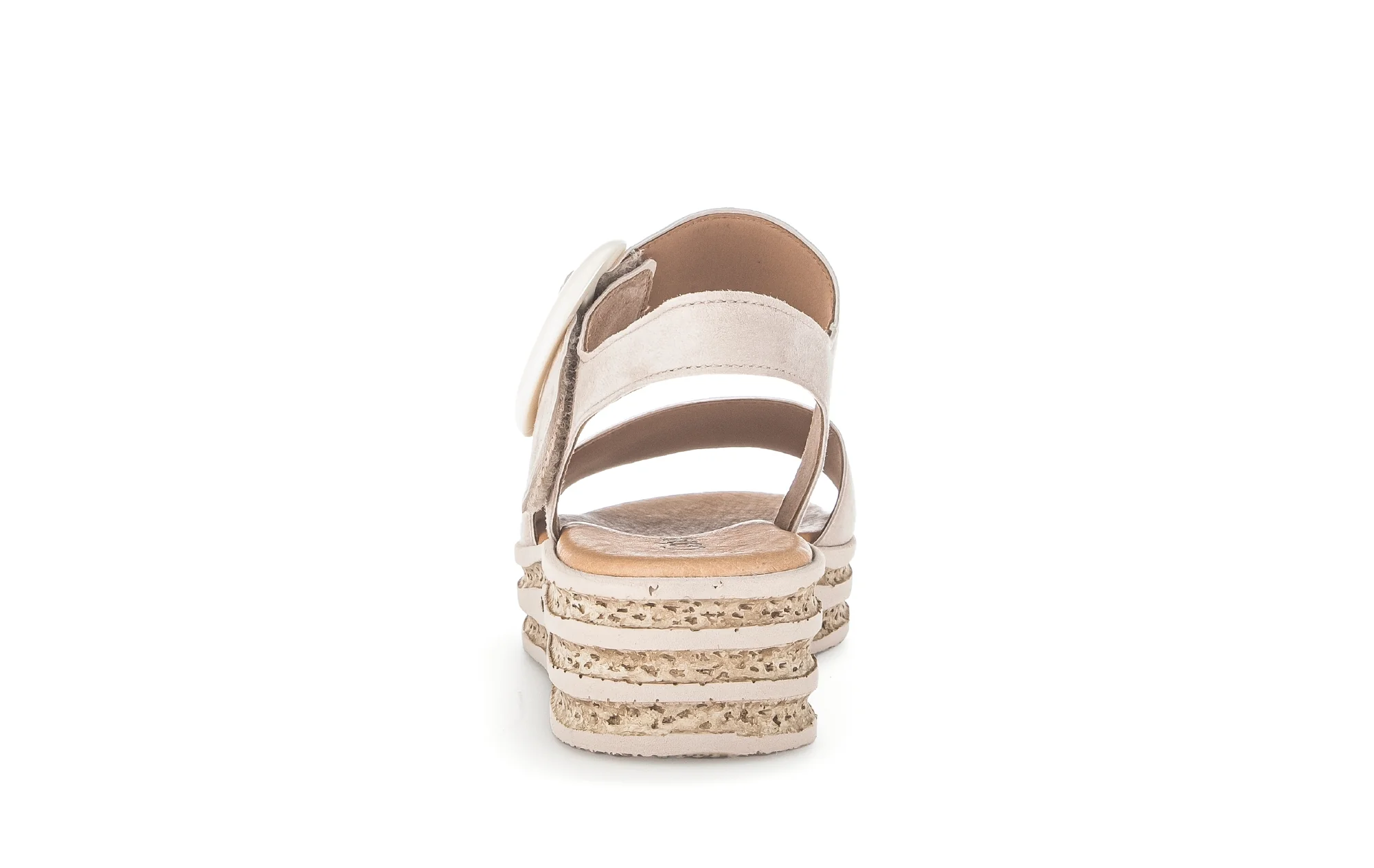 Sandales rose clair en cuir velours - Image 4