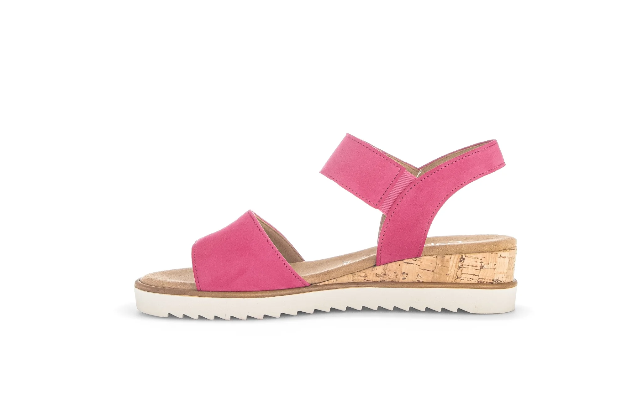 Sandales rose foncé en cuir velours - Image 2