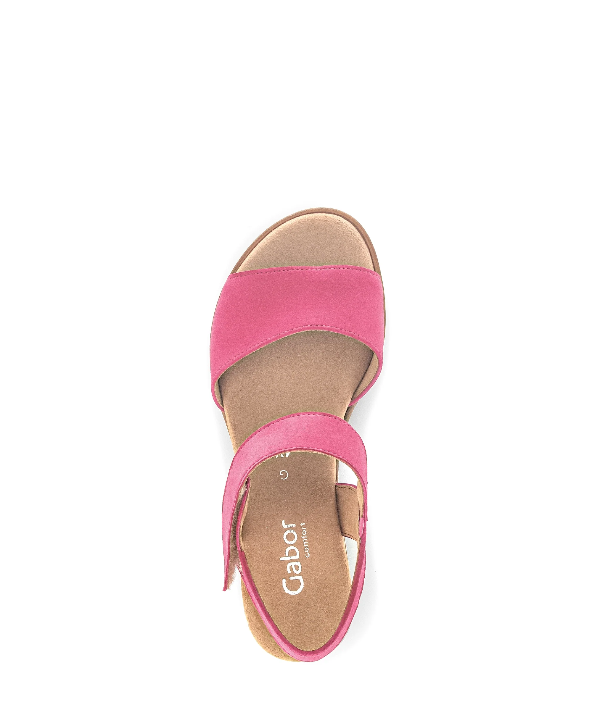 Sandales rose foncé en cuir velours - Image 3