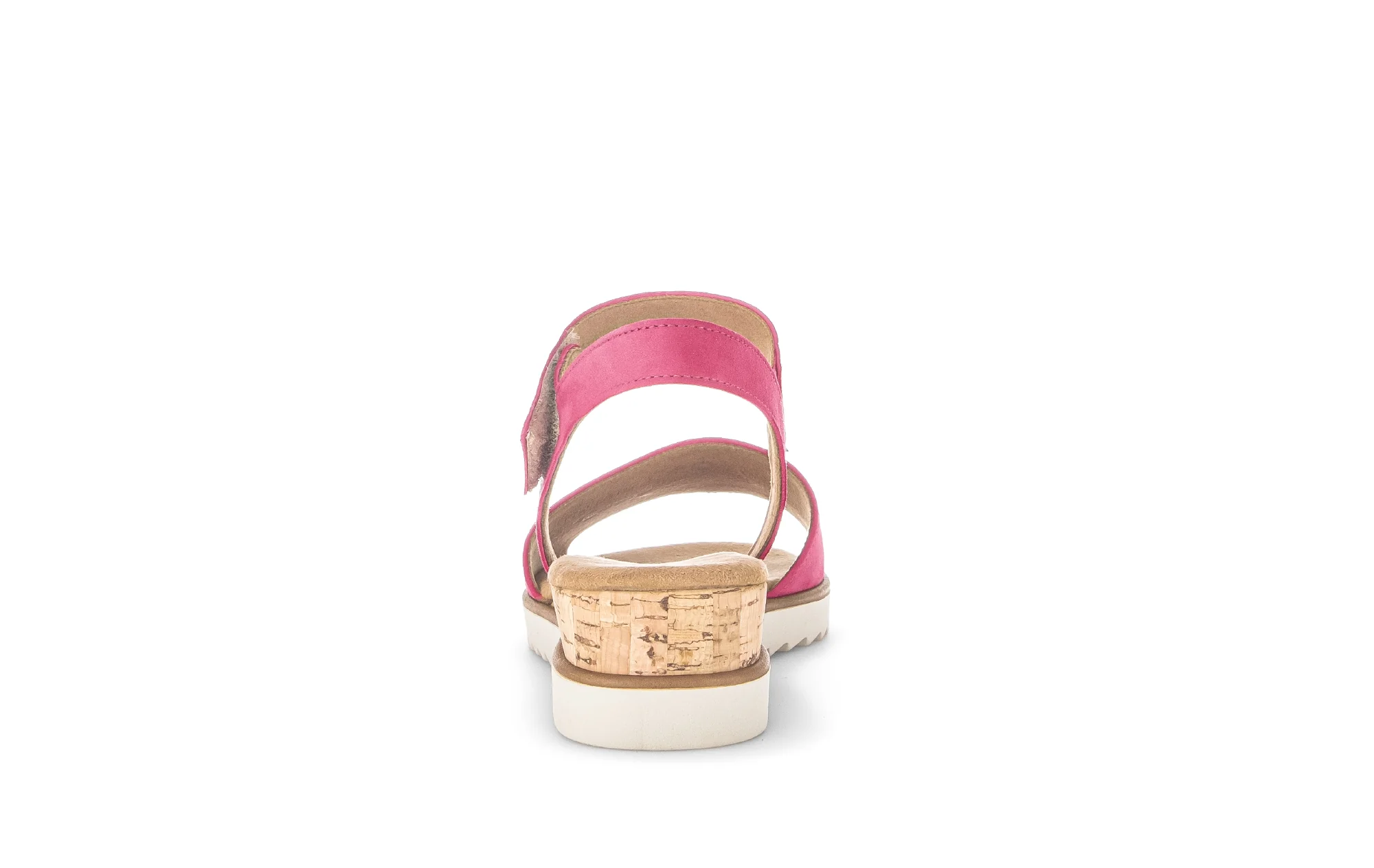 Sandales rose foncé en cuir velours - Image 4