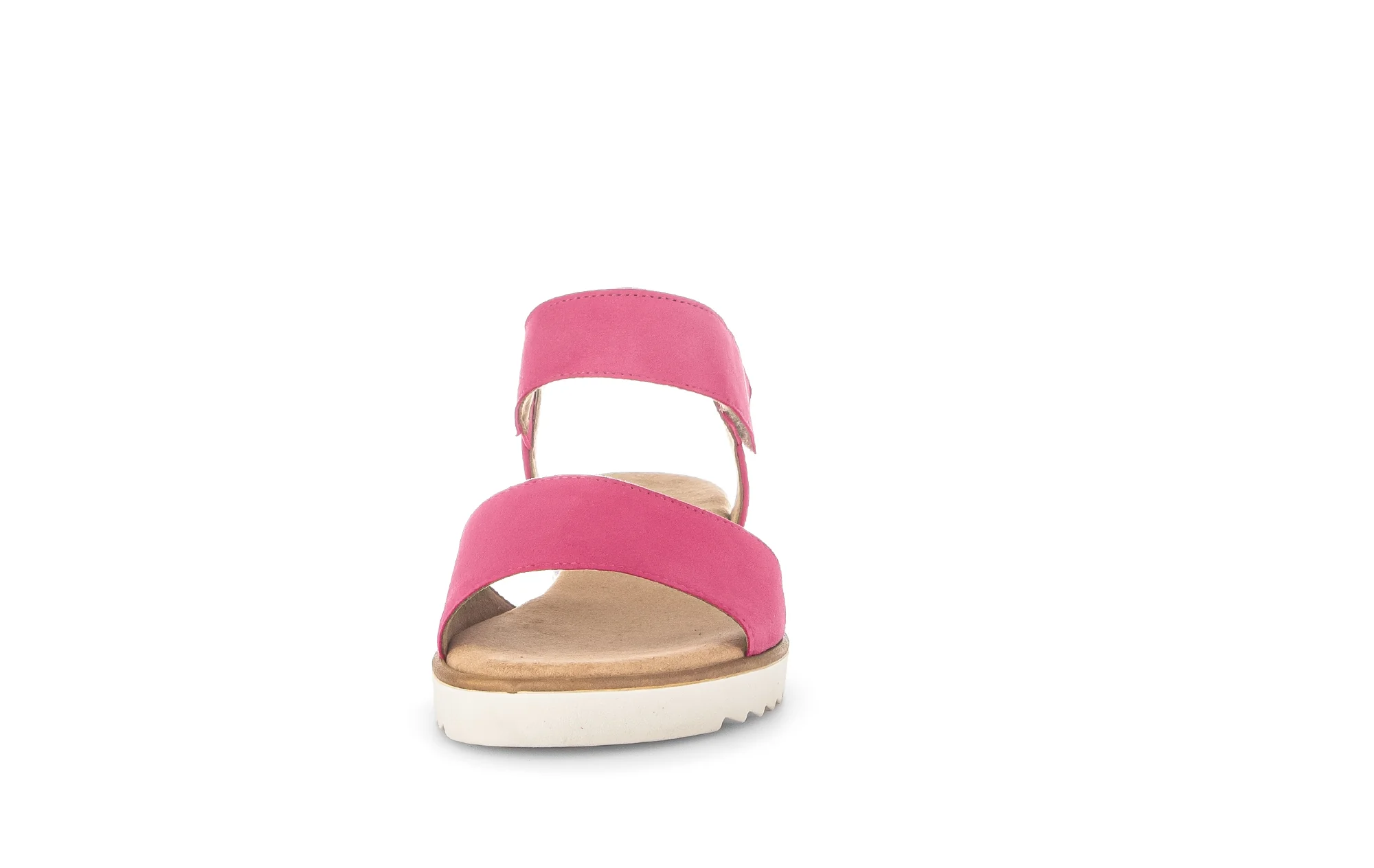 Sandales rose foncé en cuir velours - Image 5