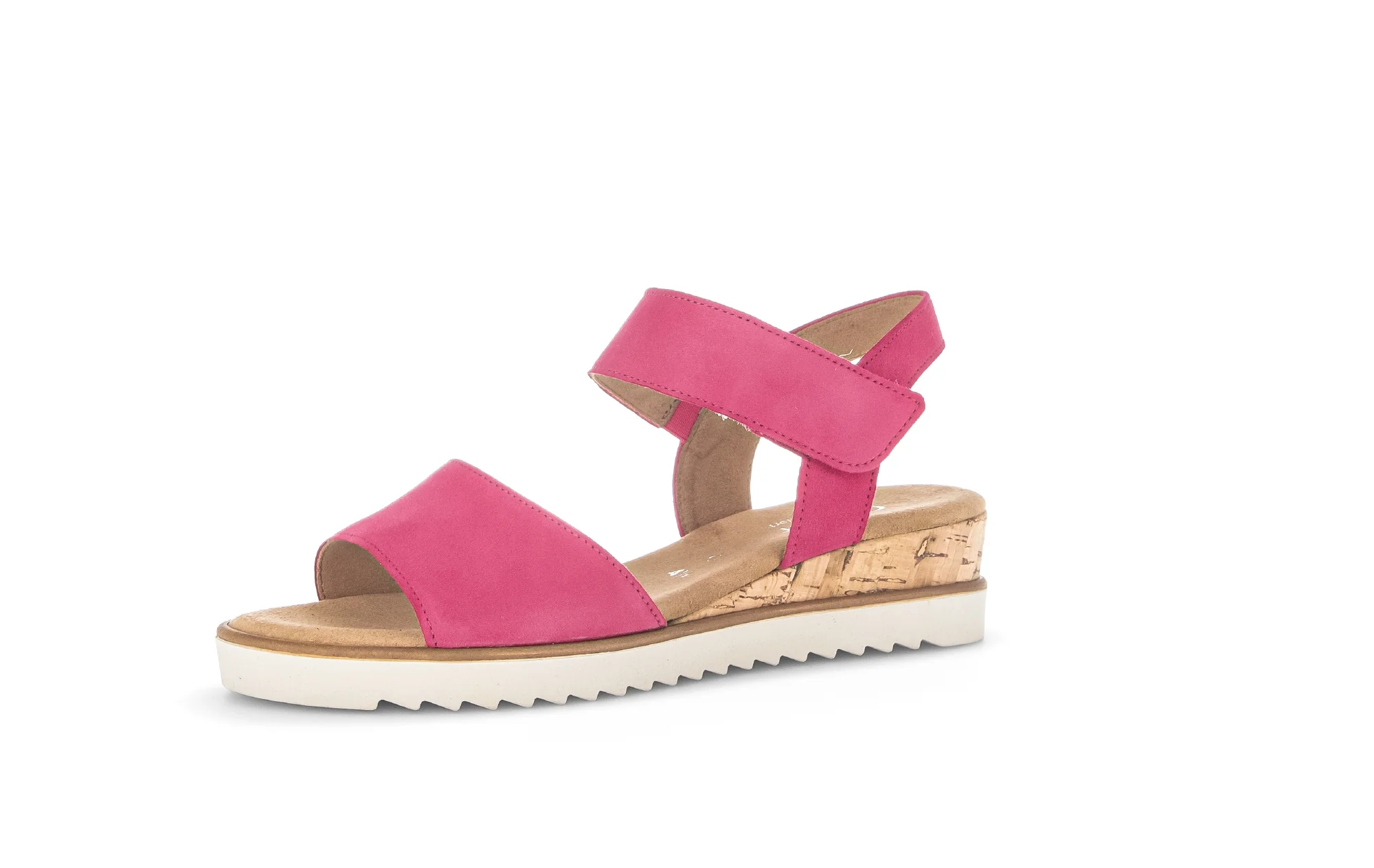 Sandales rose foncé en cuir velours - Image 6