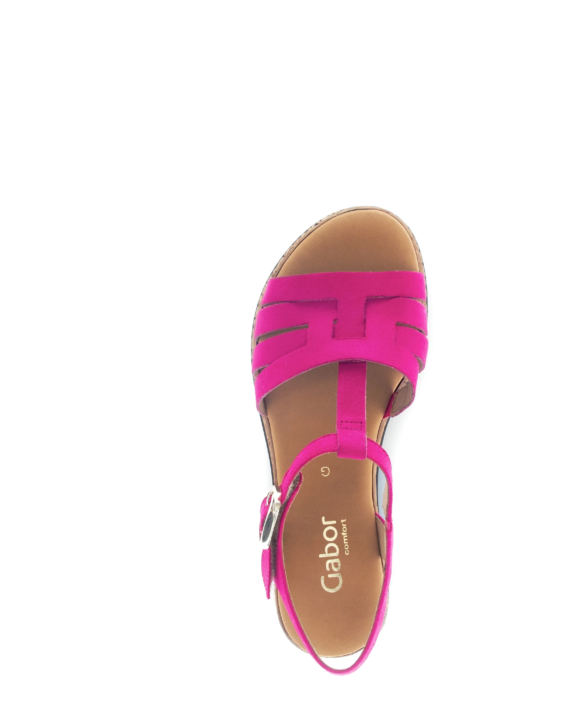 Sandales rose foncé en cuir velours - Image 3
