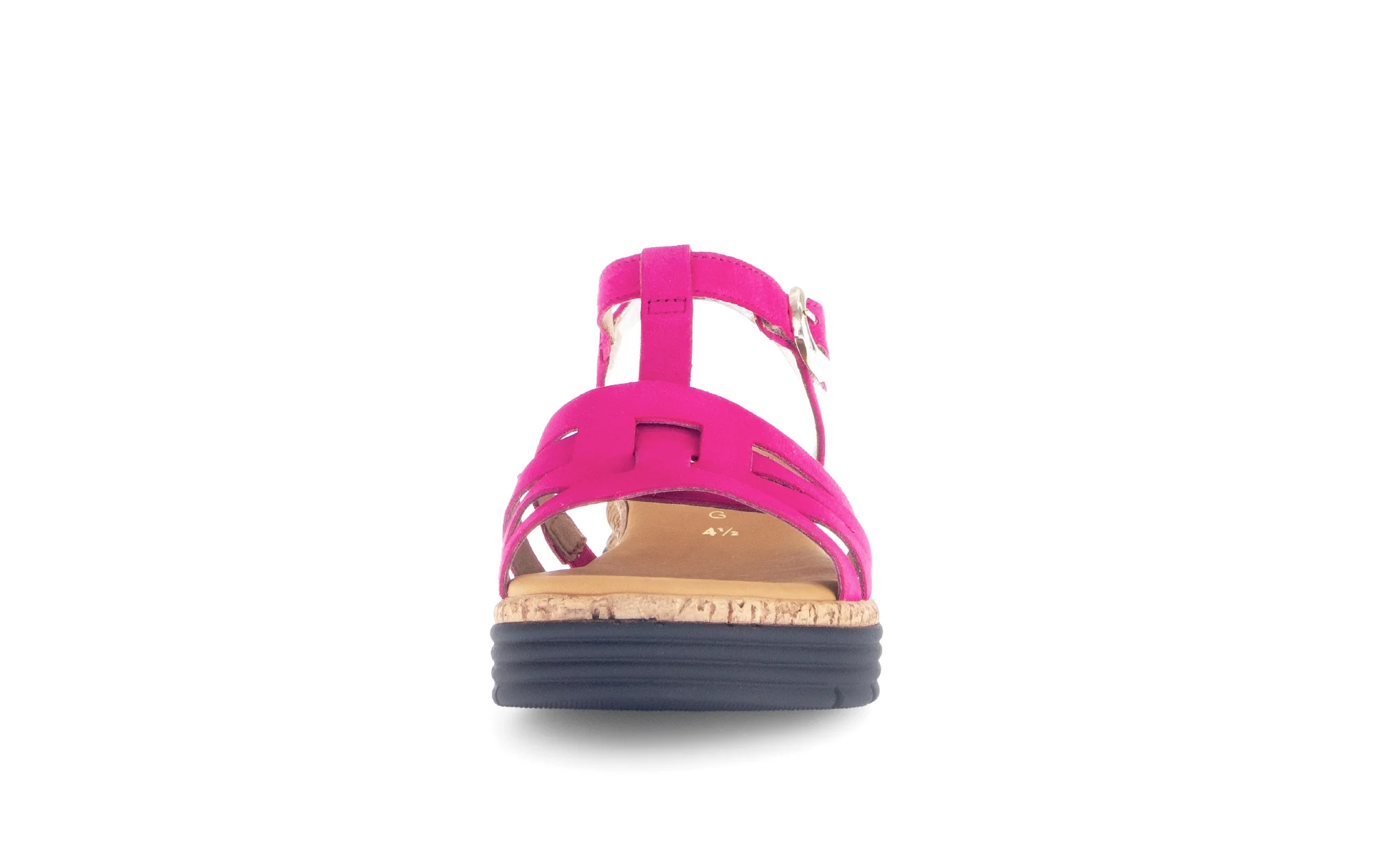 Sandales rose foncé en cuir velours - Image 5