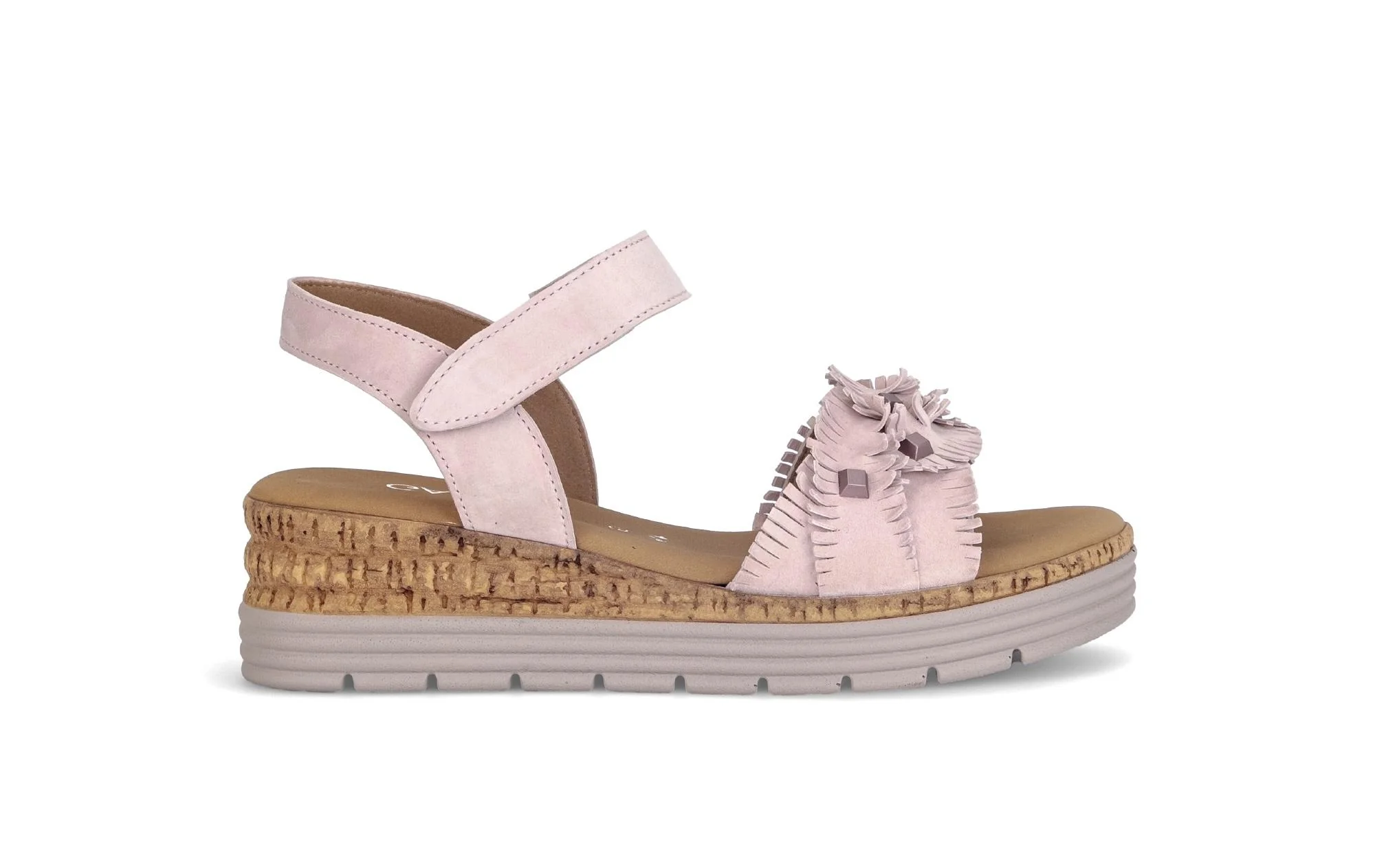 Sandales roses en cuir