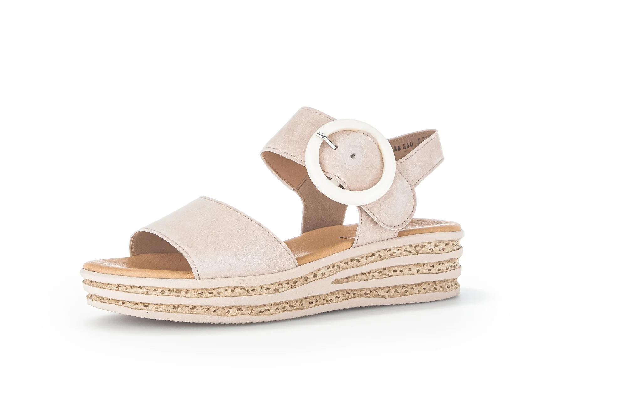Sandales roses en cuir velours - Image 3