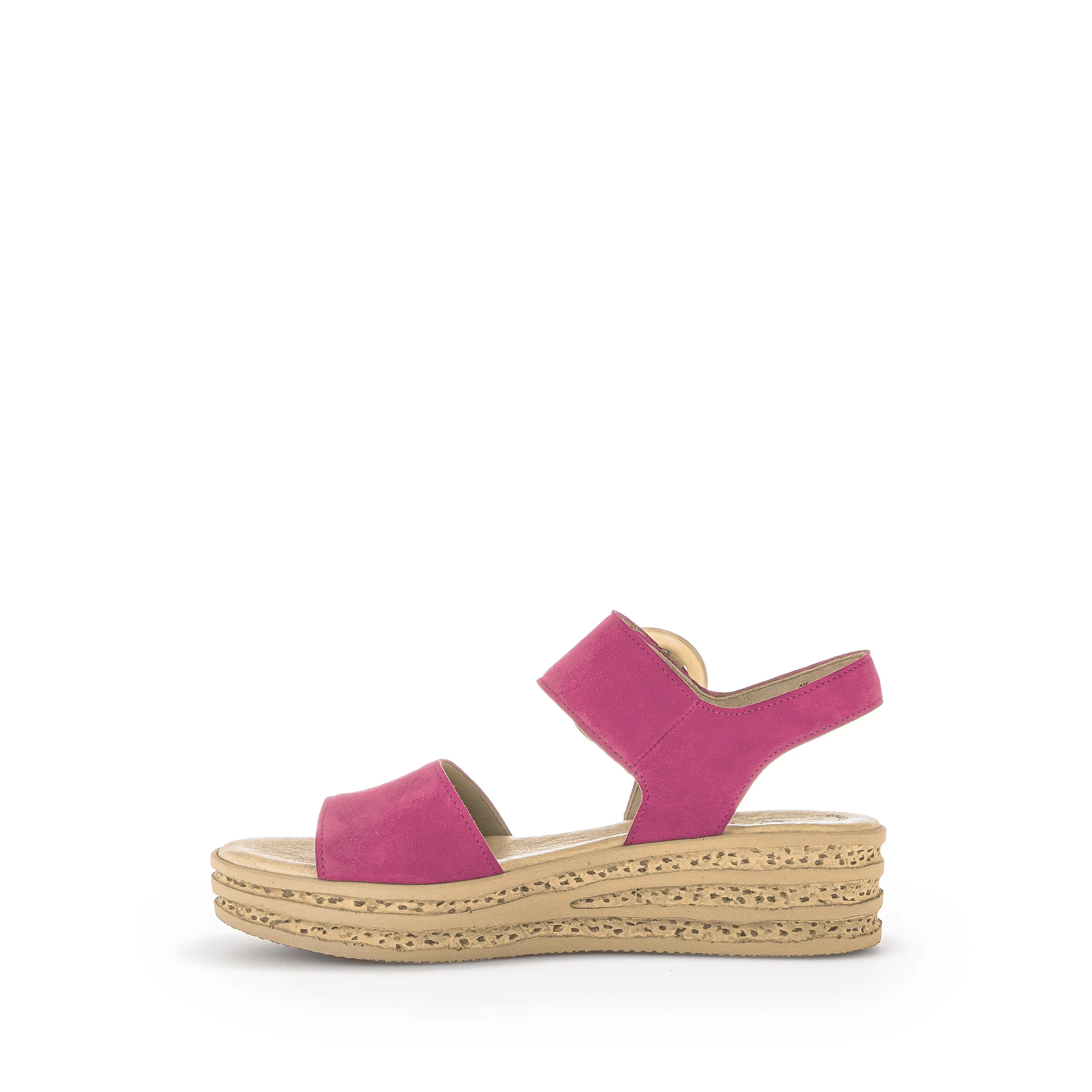 Sandales roses en cuir velours - Image 2