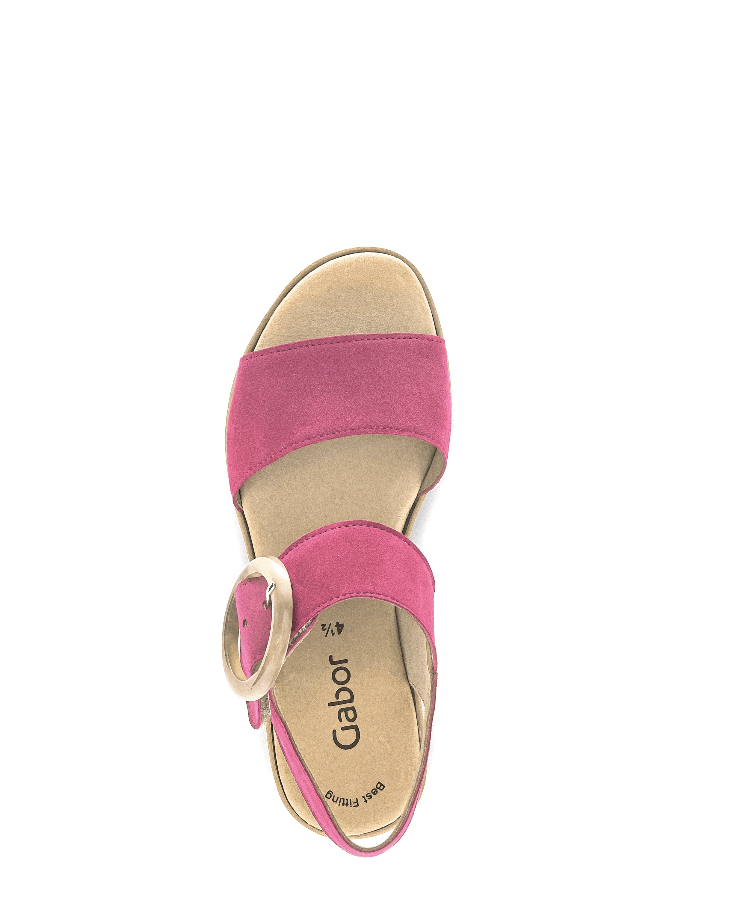 Sandales roses en cuir velours - Image 5