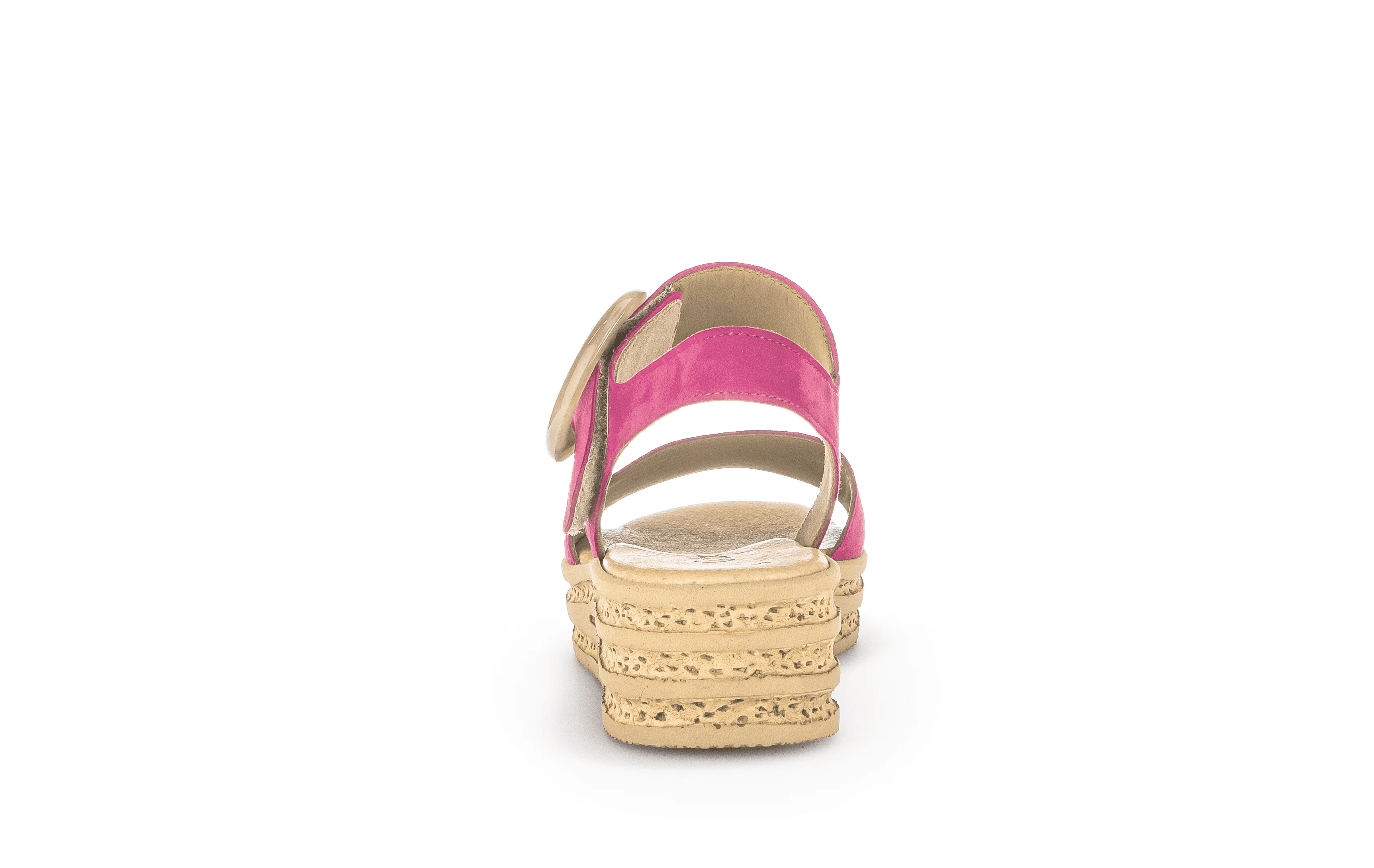 Sandales roses en cuir velours - Image 6