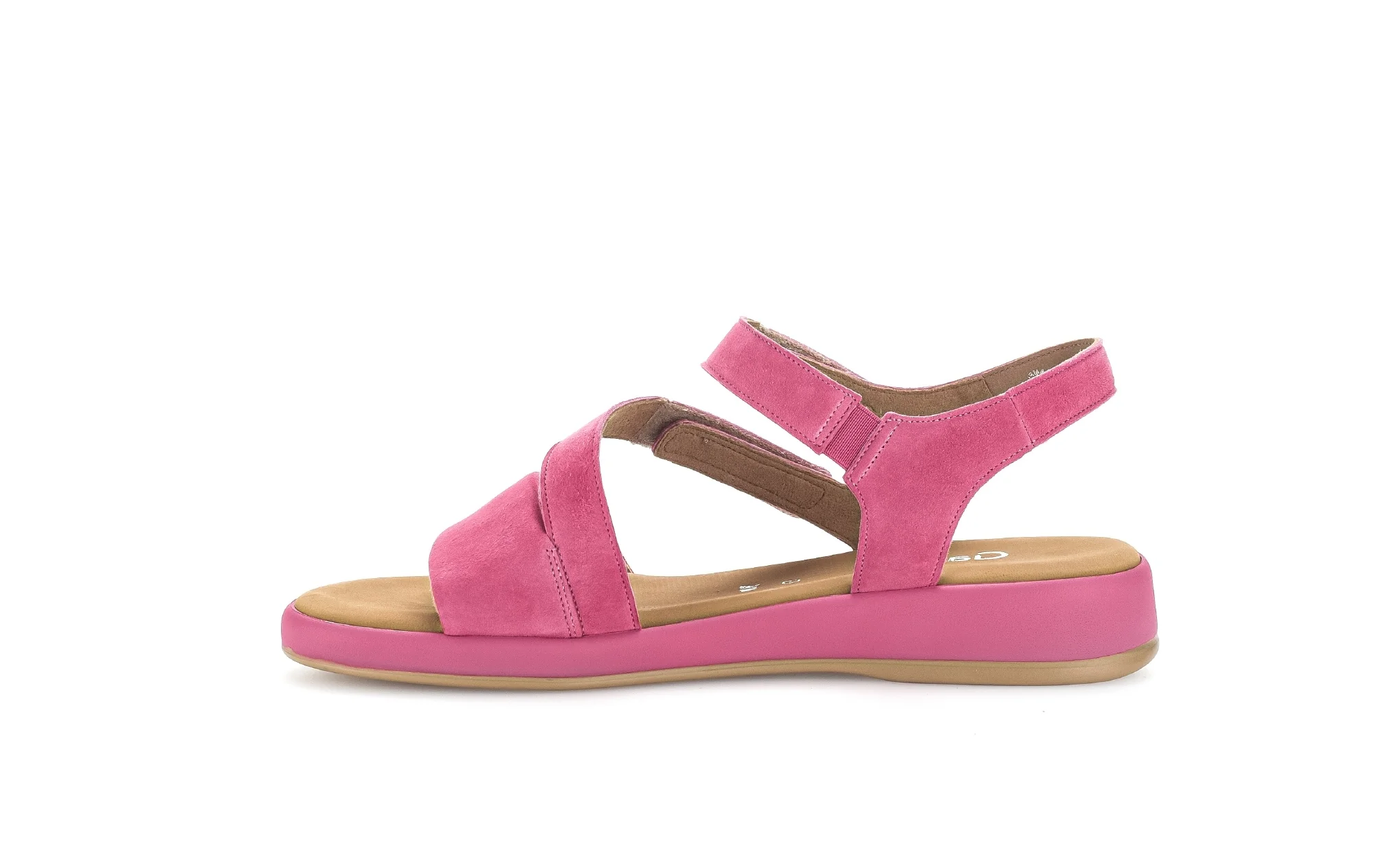 Sandales roses en cuir velours - Image 2