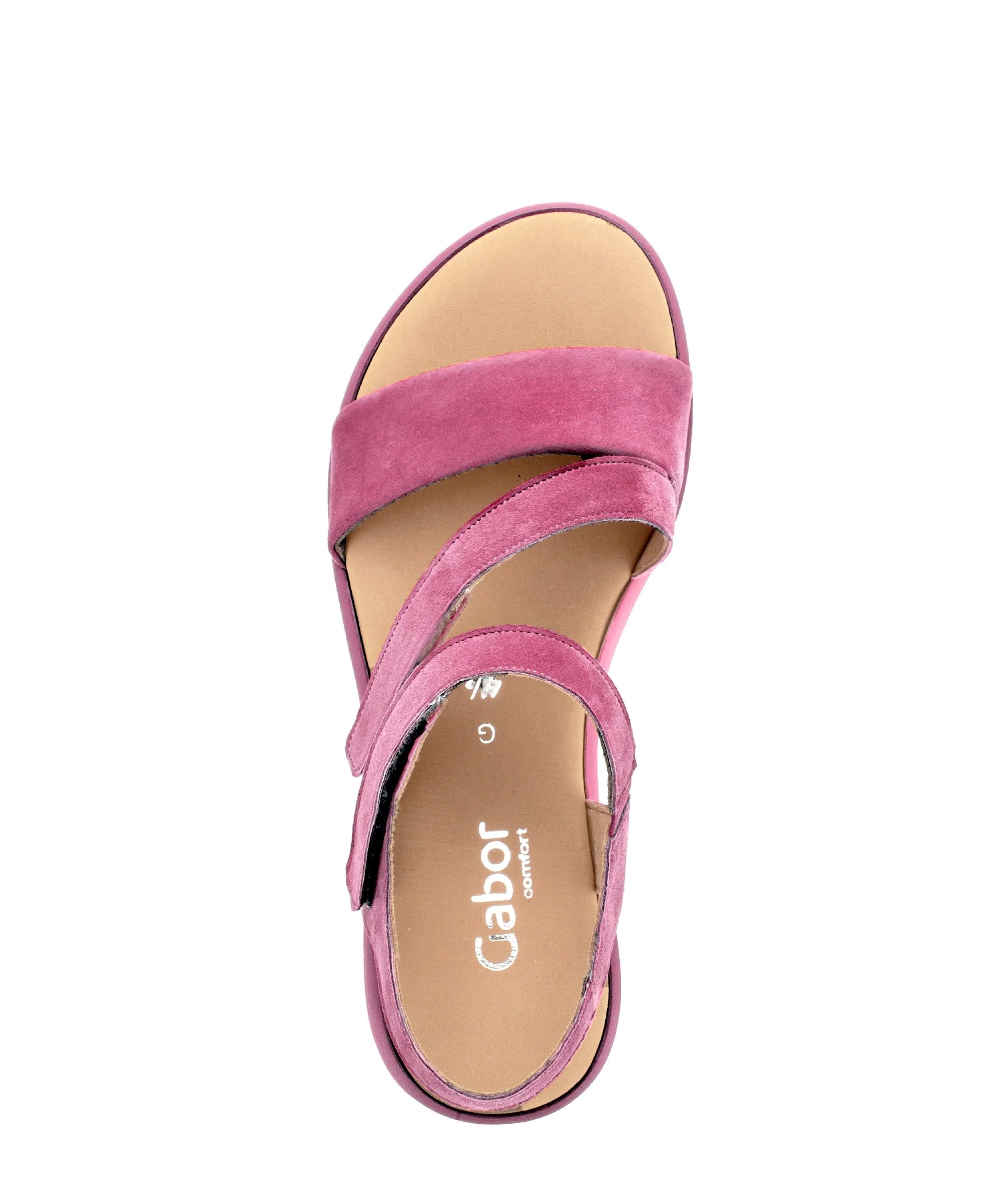 Sandales roses en cuir velours - Image 3