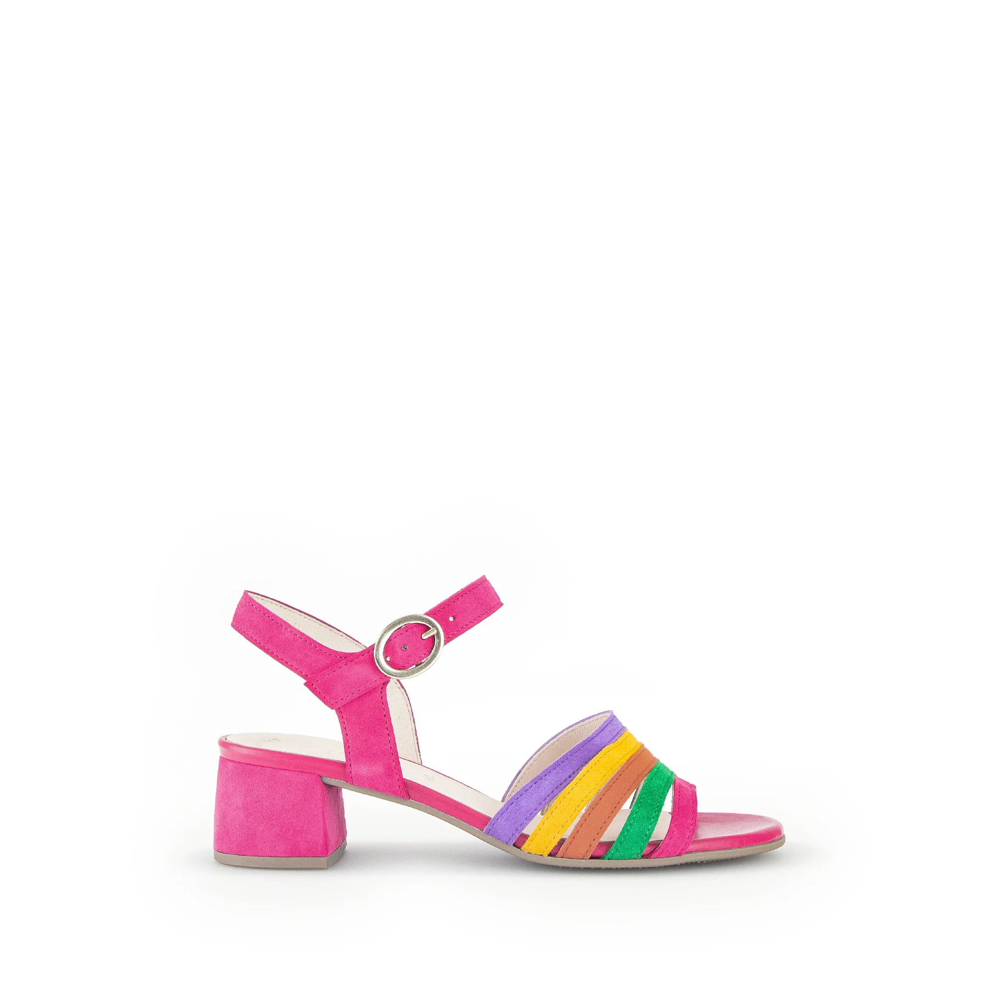 Sandales roses en cuir velours