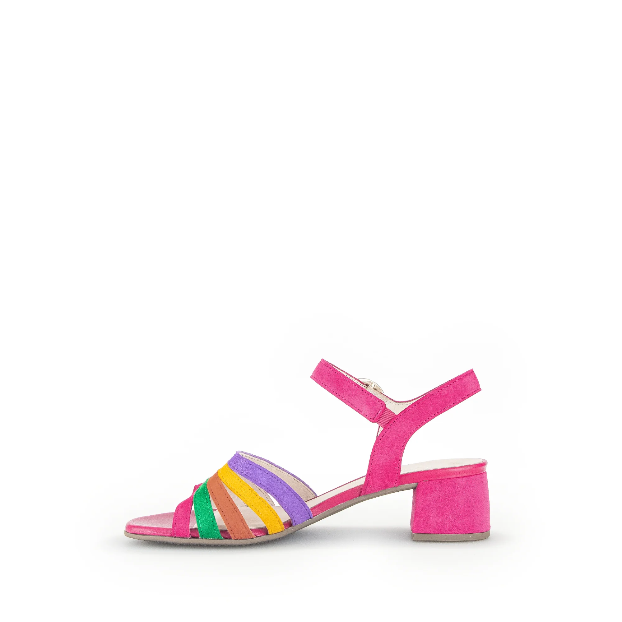 Sandales roses en cuir velours - Image 2