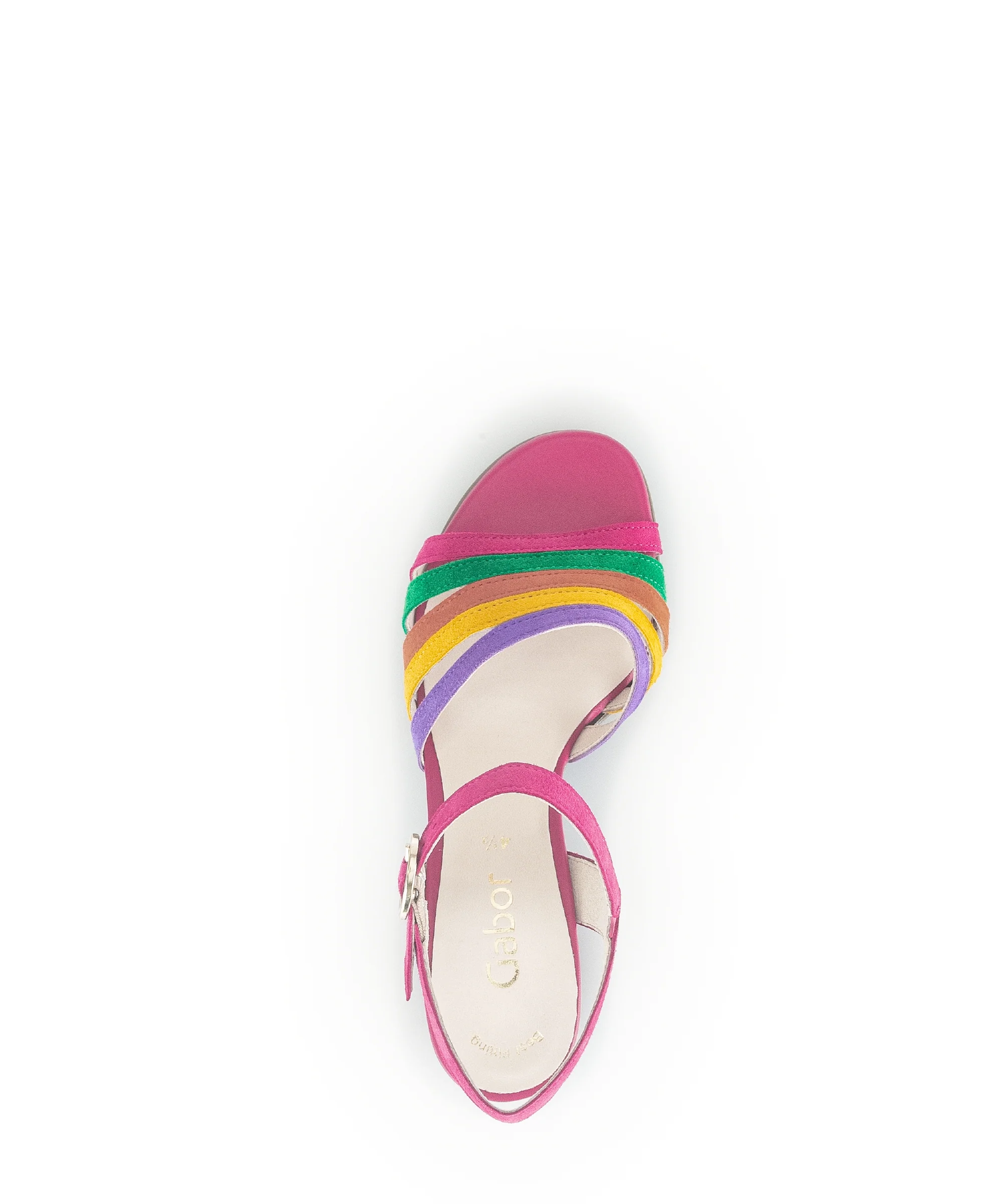 Sandales roses en cuir velours - Image 5