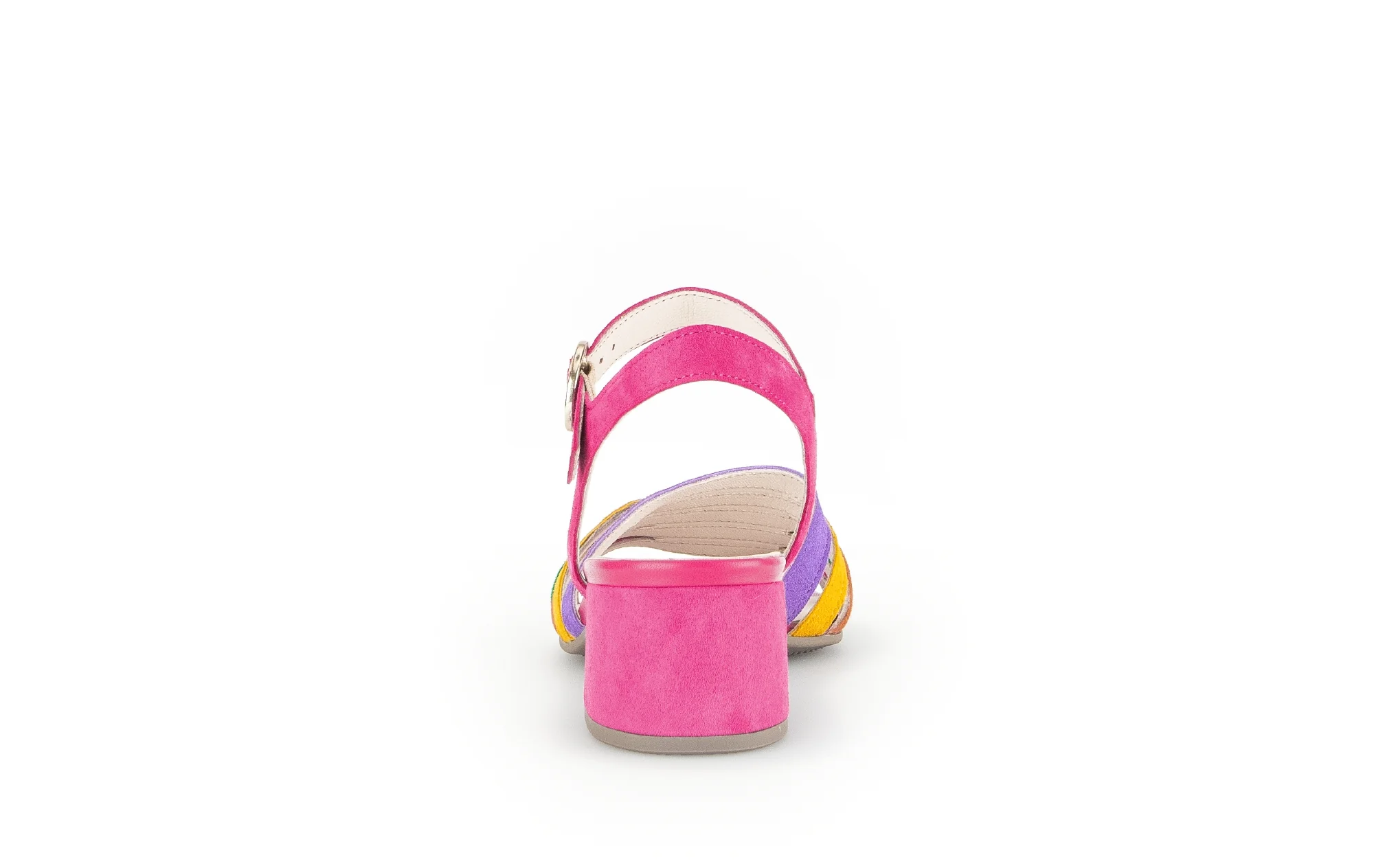 Sandales roses en cuir velours - Image 6