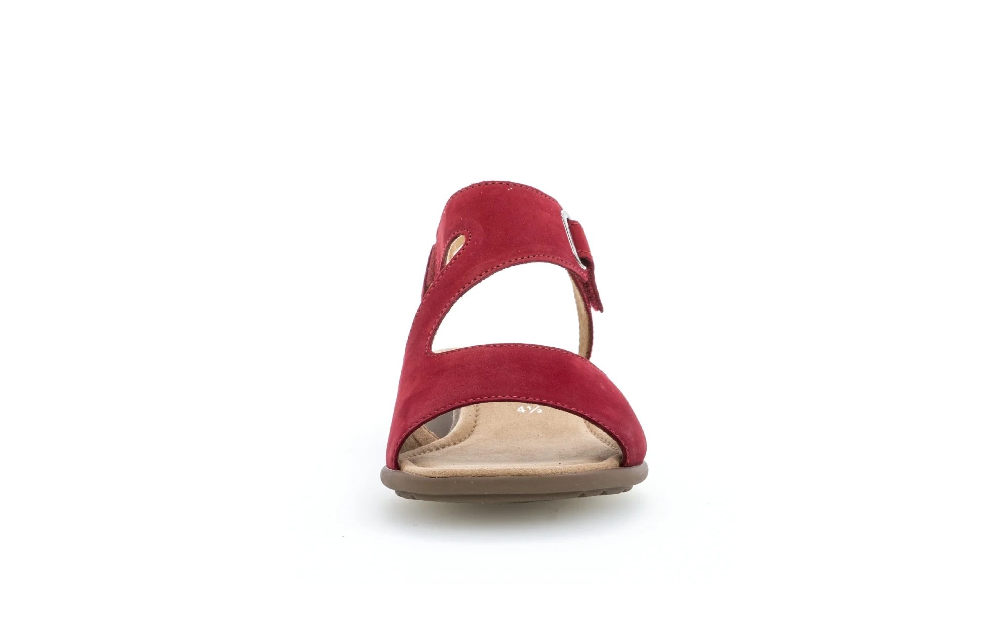 Sandales rouges en cuir nubuck - Image 5