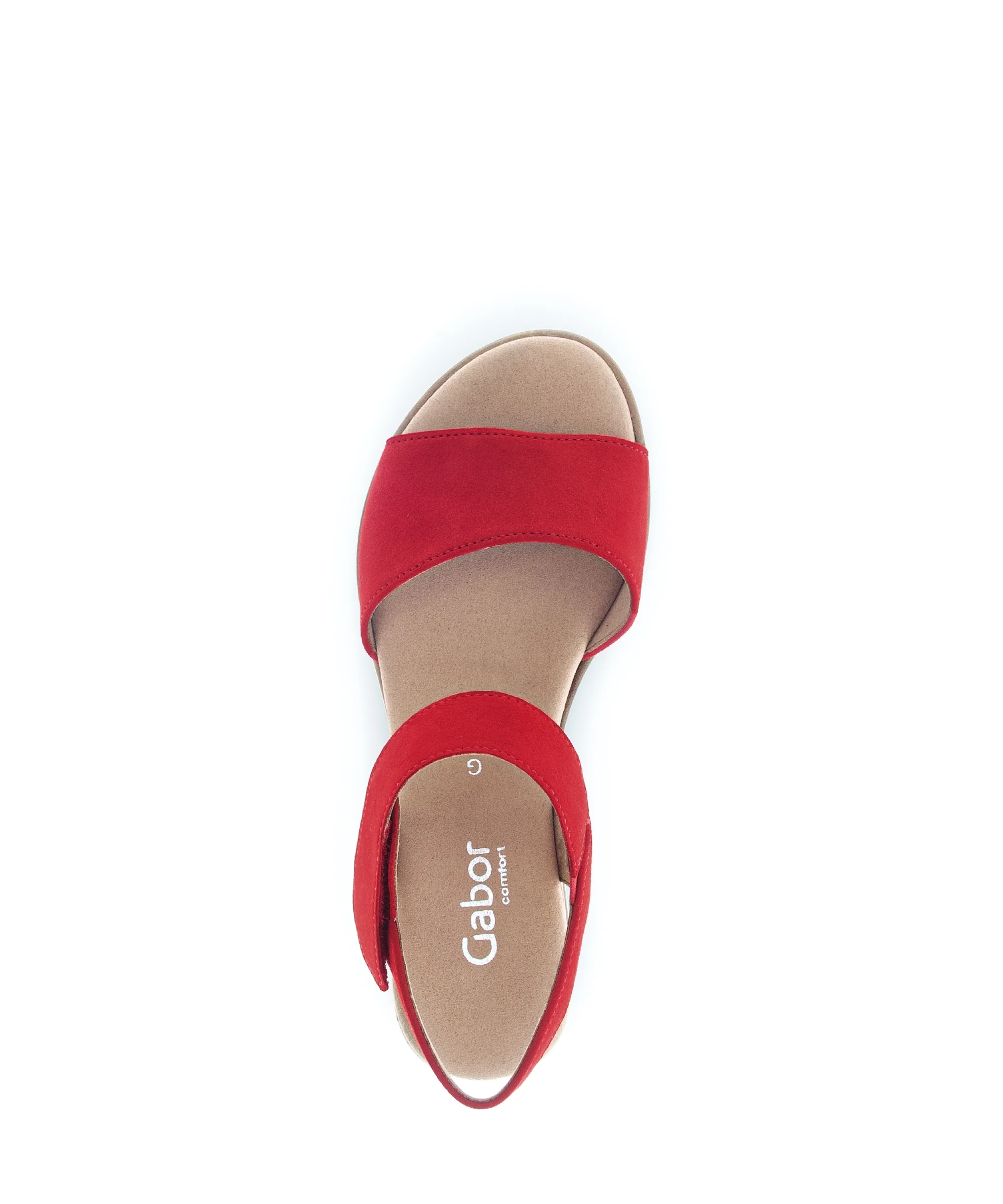 Sandales rouges en cuir velours - Image 3