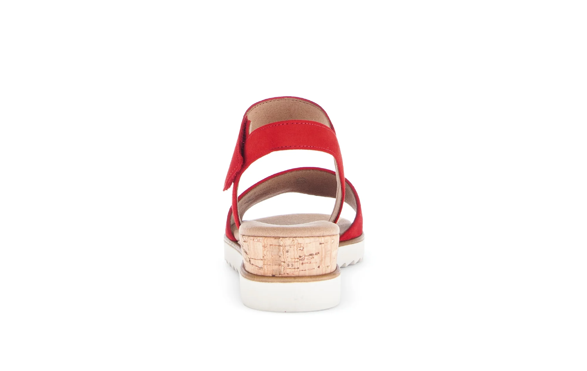 Sandales rouges en cuir velours - Image 4