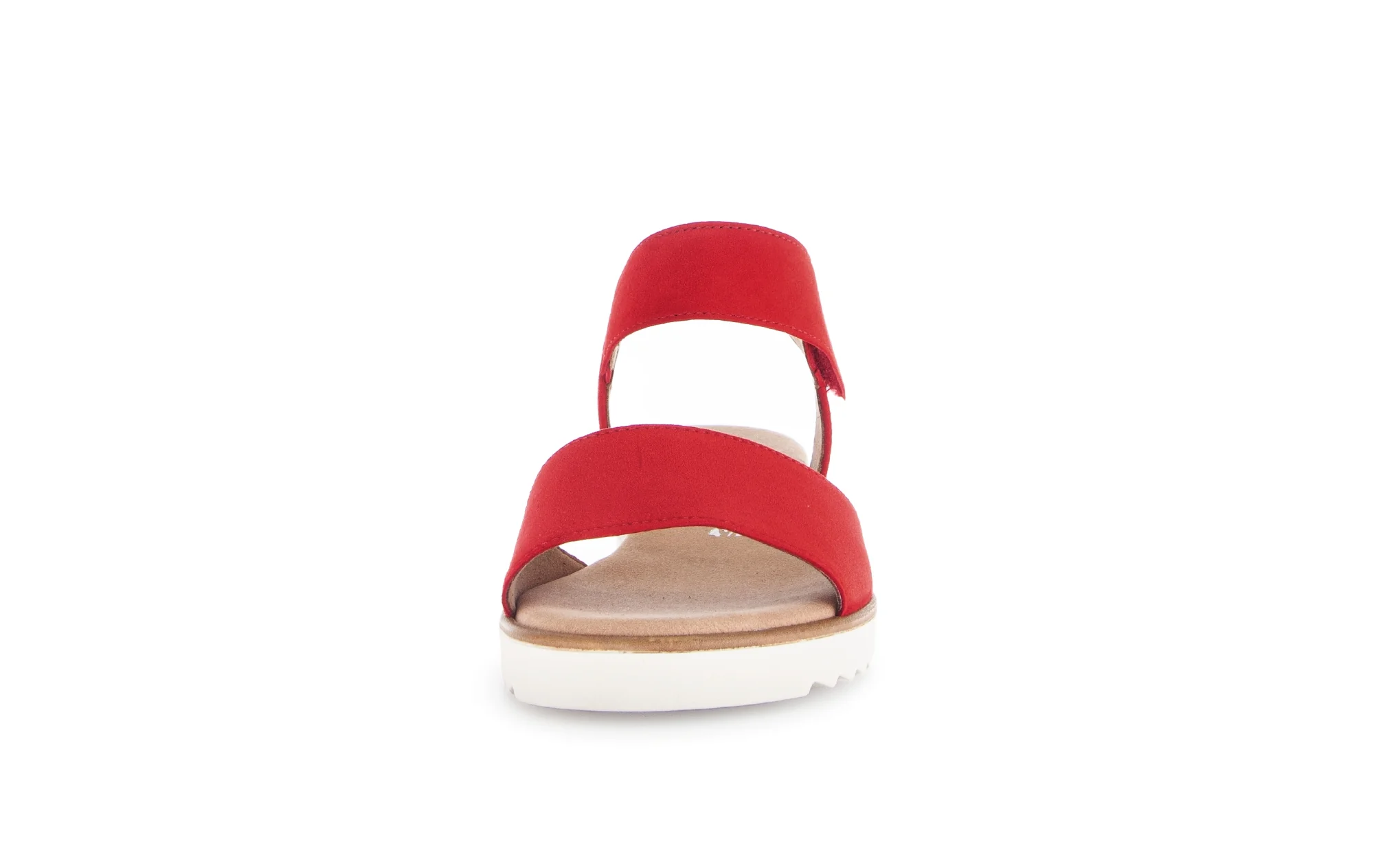 Sandales rouges en cuir velours - Image 5