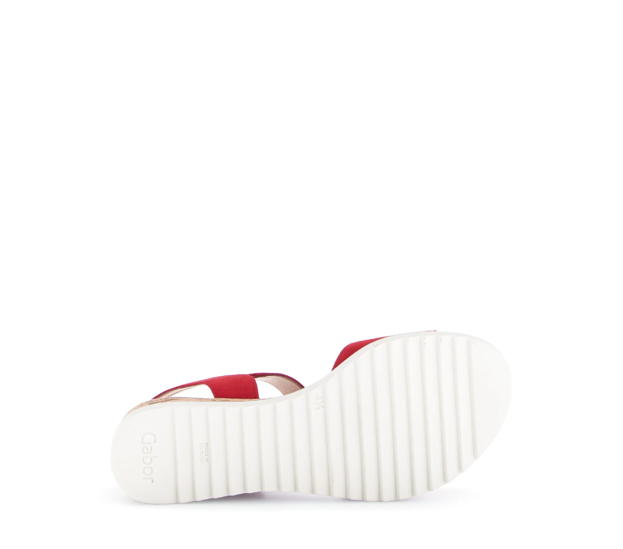 Sandales rouges en cuir velours - Image 6