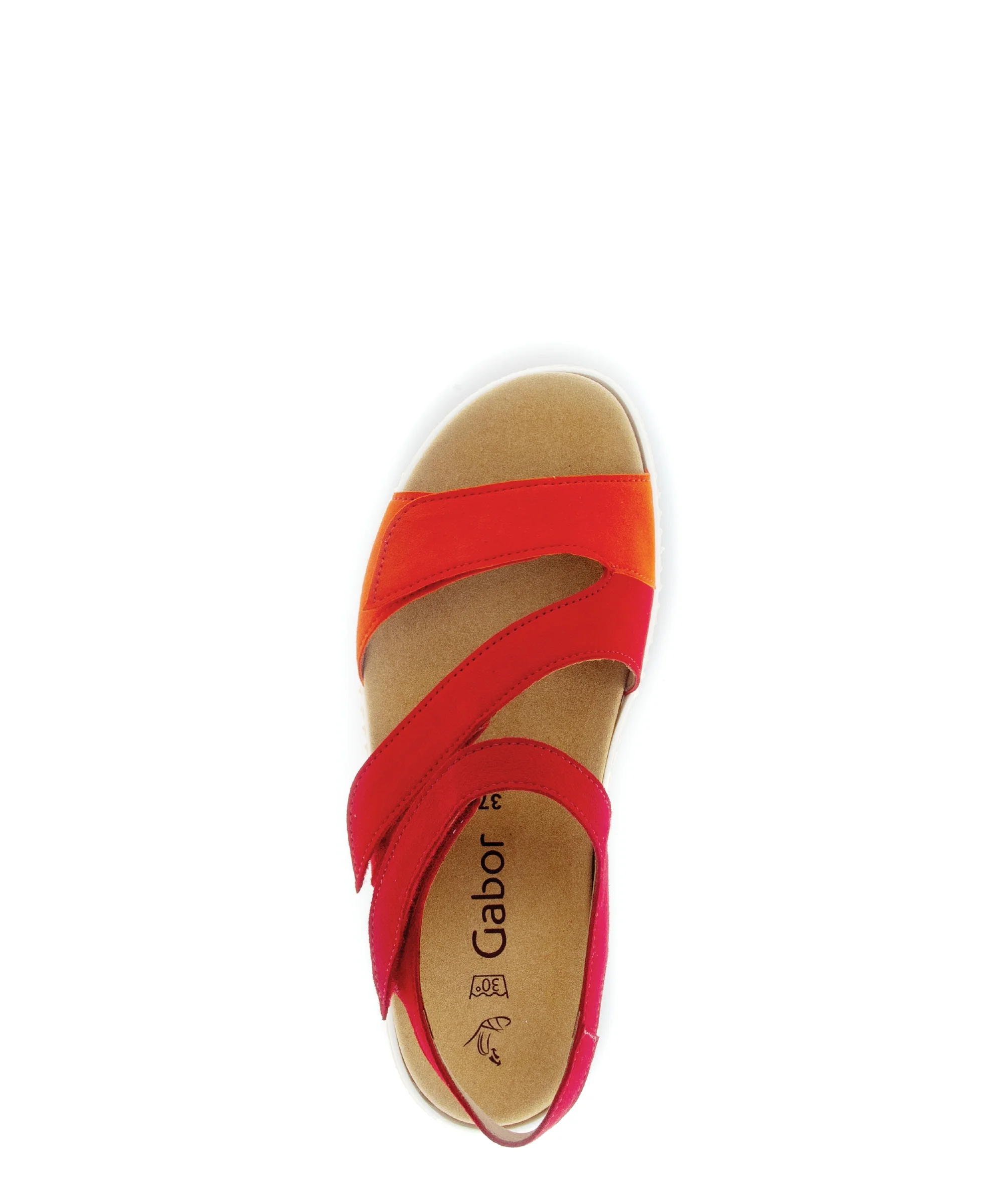Sandales rouges en cuir velours - Image 3