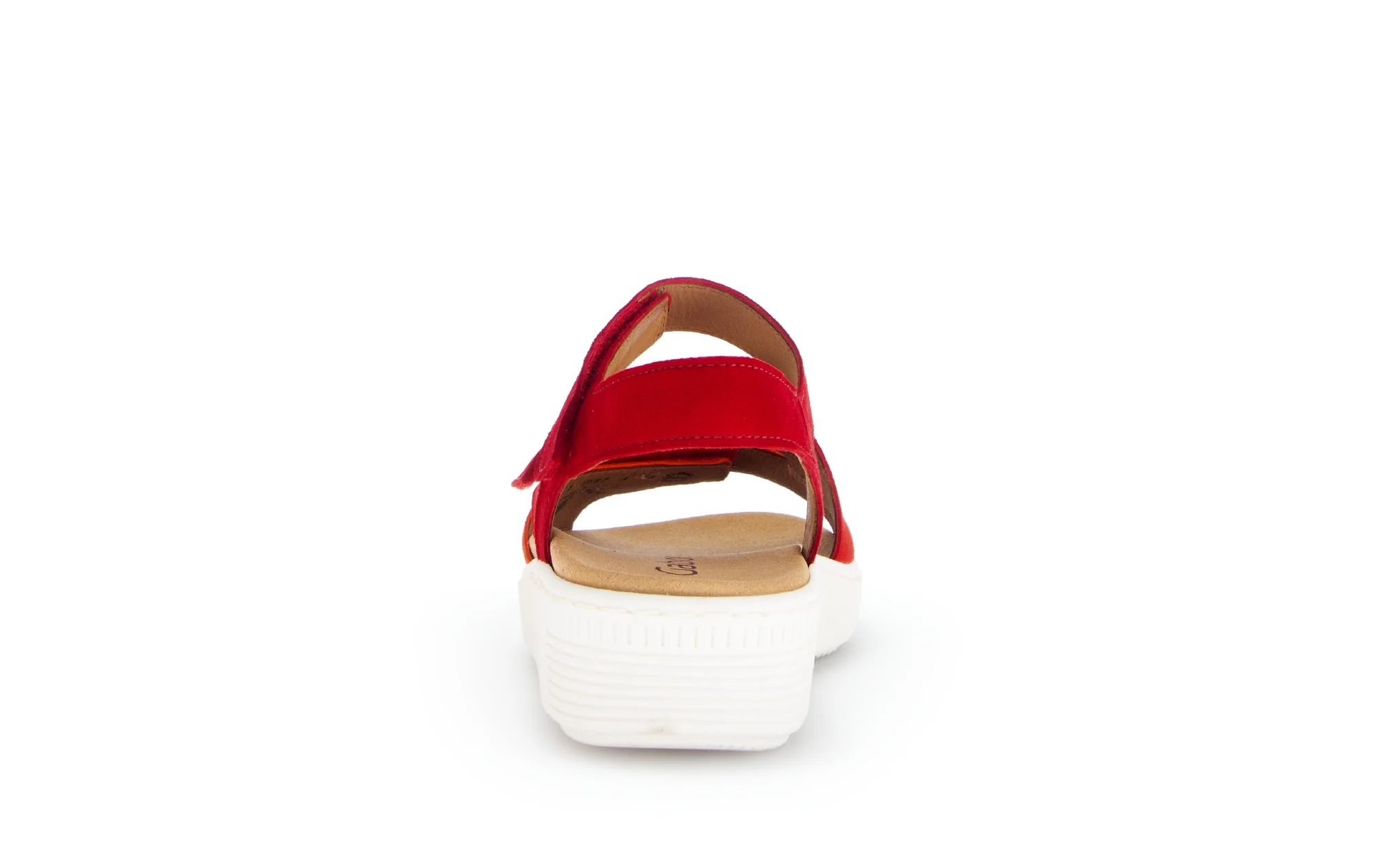 Sandales rouges en cuir velours - Image 4