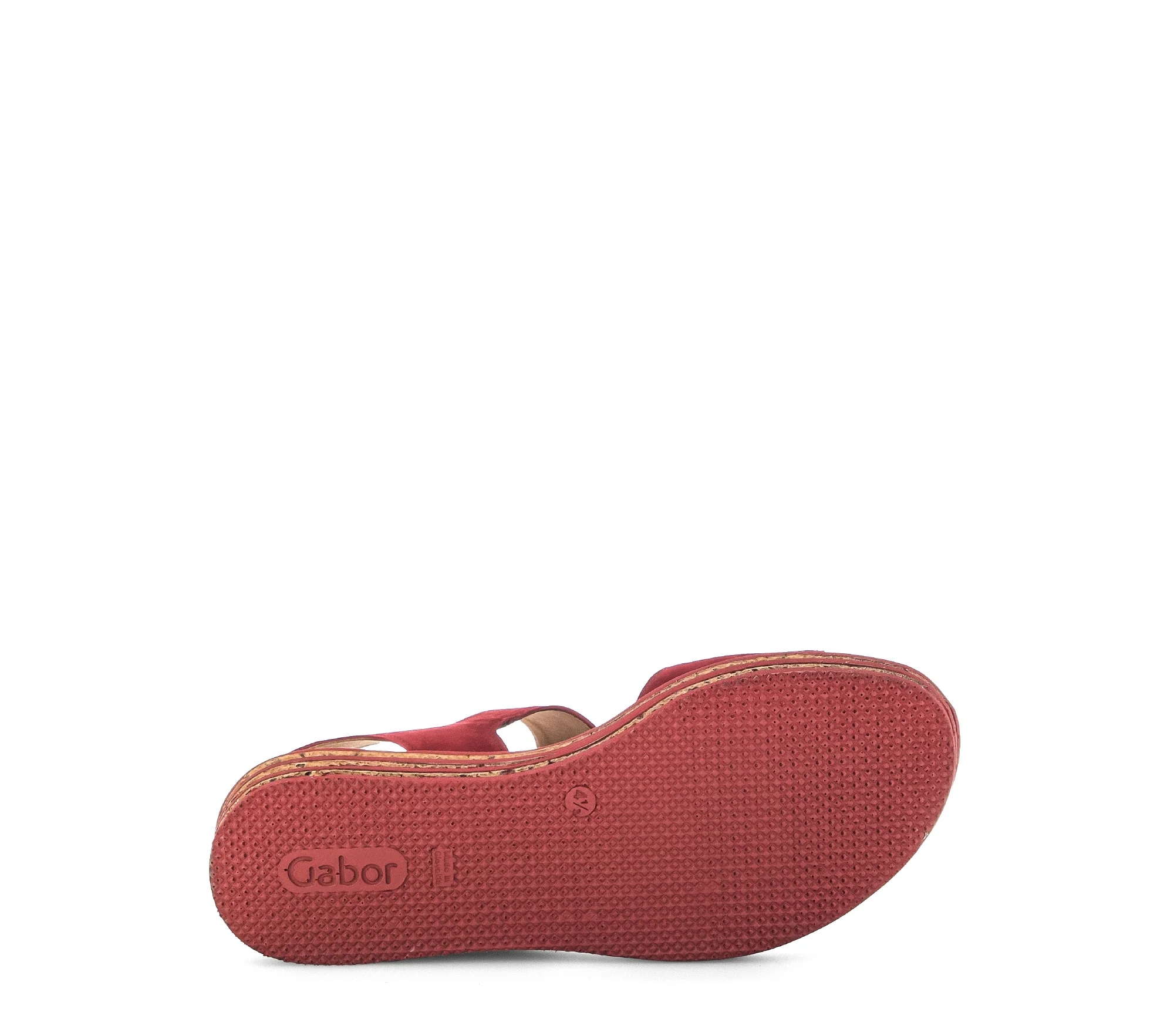 Sandales rouges en cuir velours - Image 6
