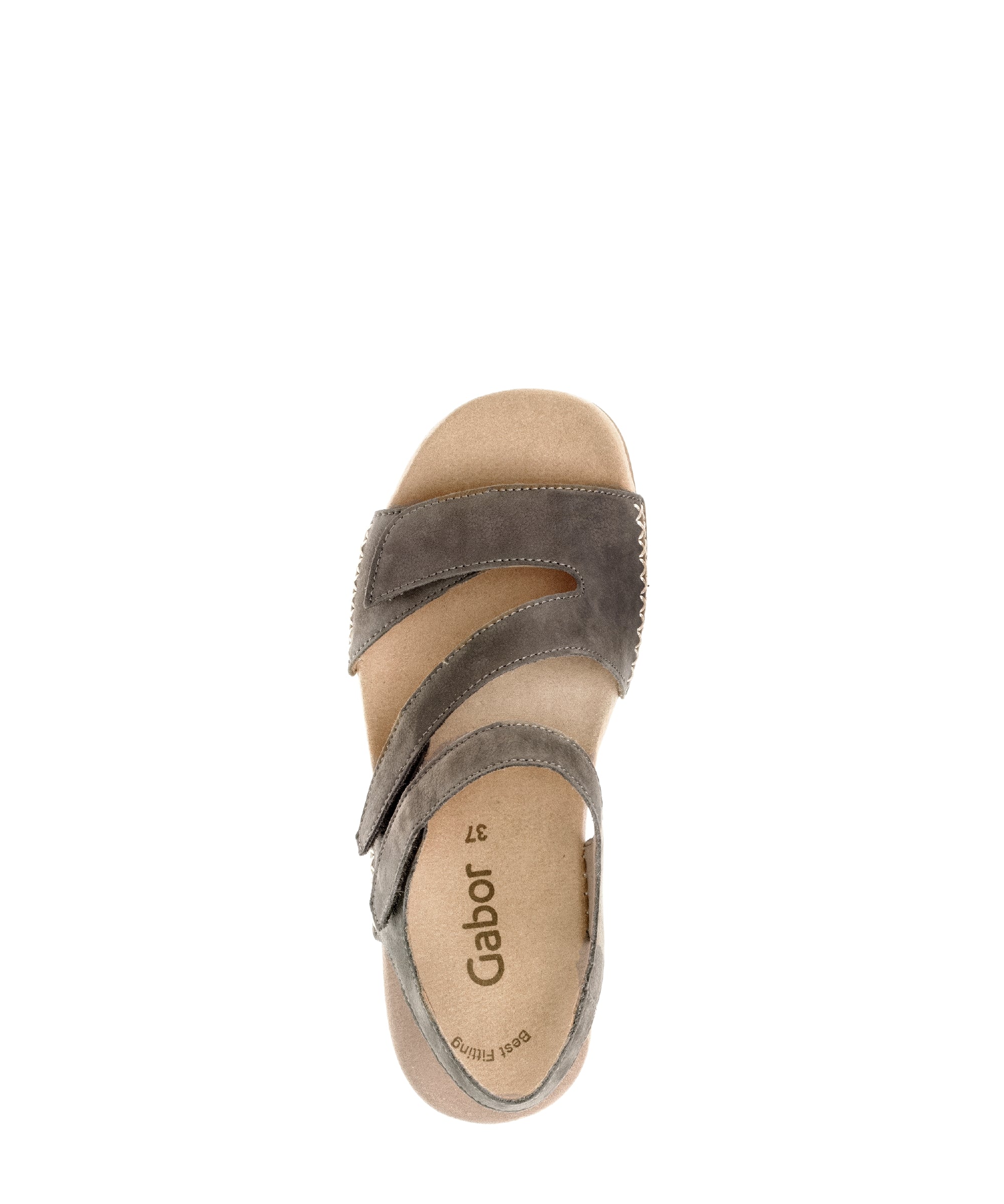 Sandales taupes en cuir nubuck - Image 3