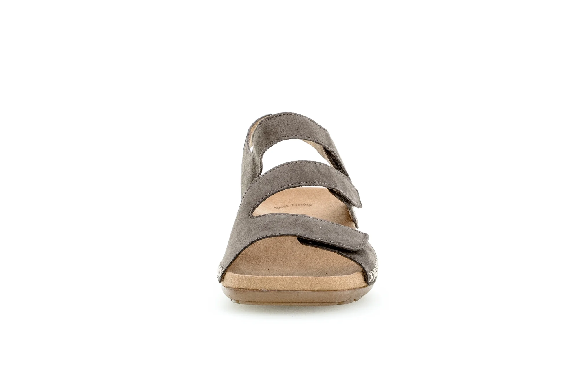 Sandales taupes en cuir nubuck - Image 5