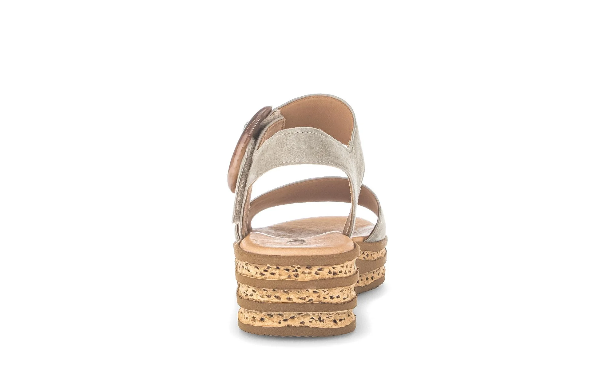 Sandales beiges/métallisées en nubuck - Image 4