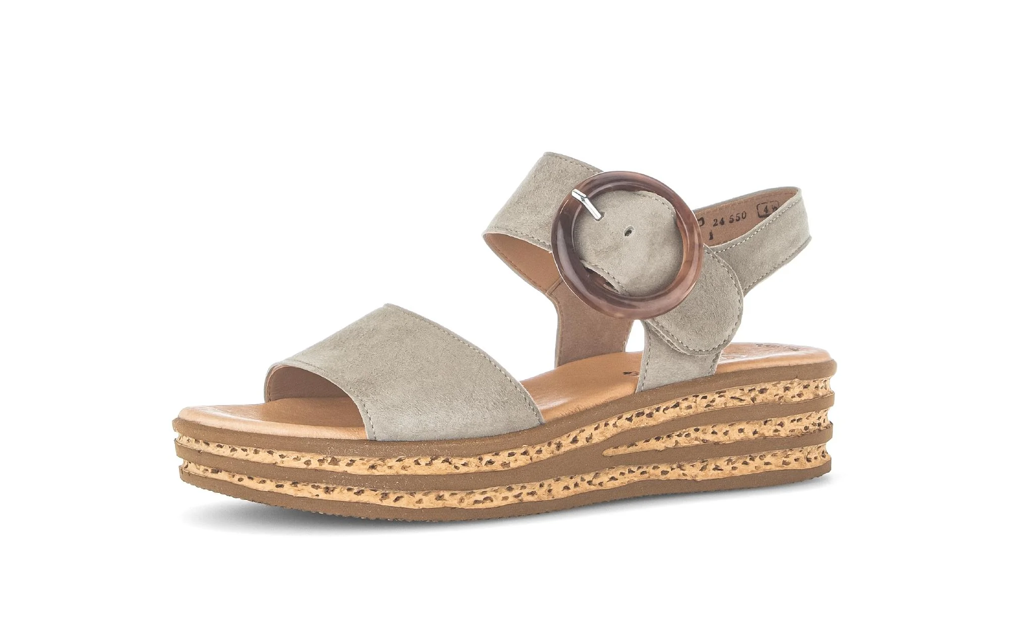 Sandales beiges/métallisées en nubuck - Image 6