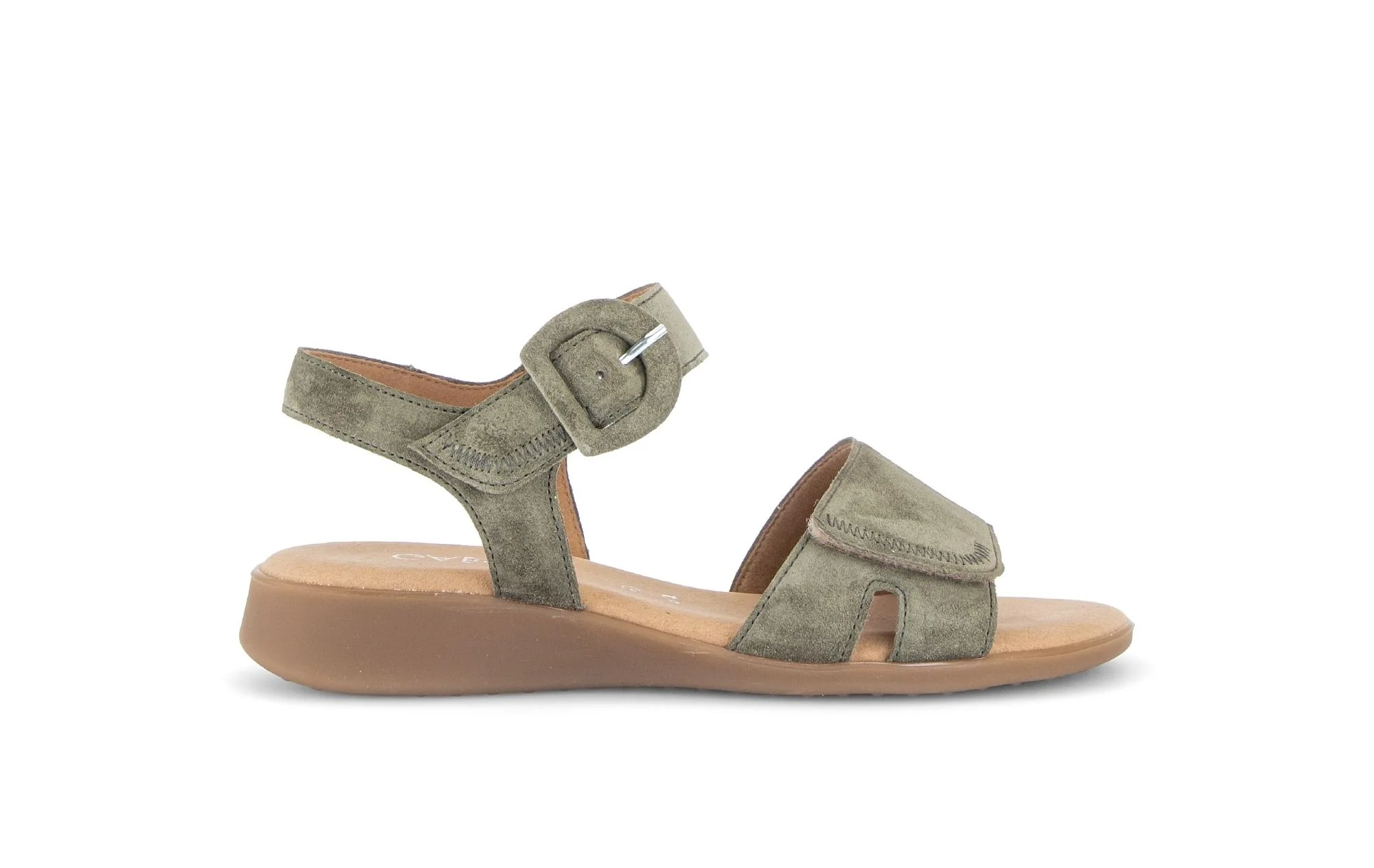 Sandales vertes en cuir
