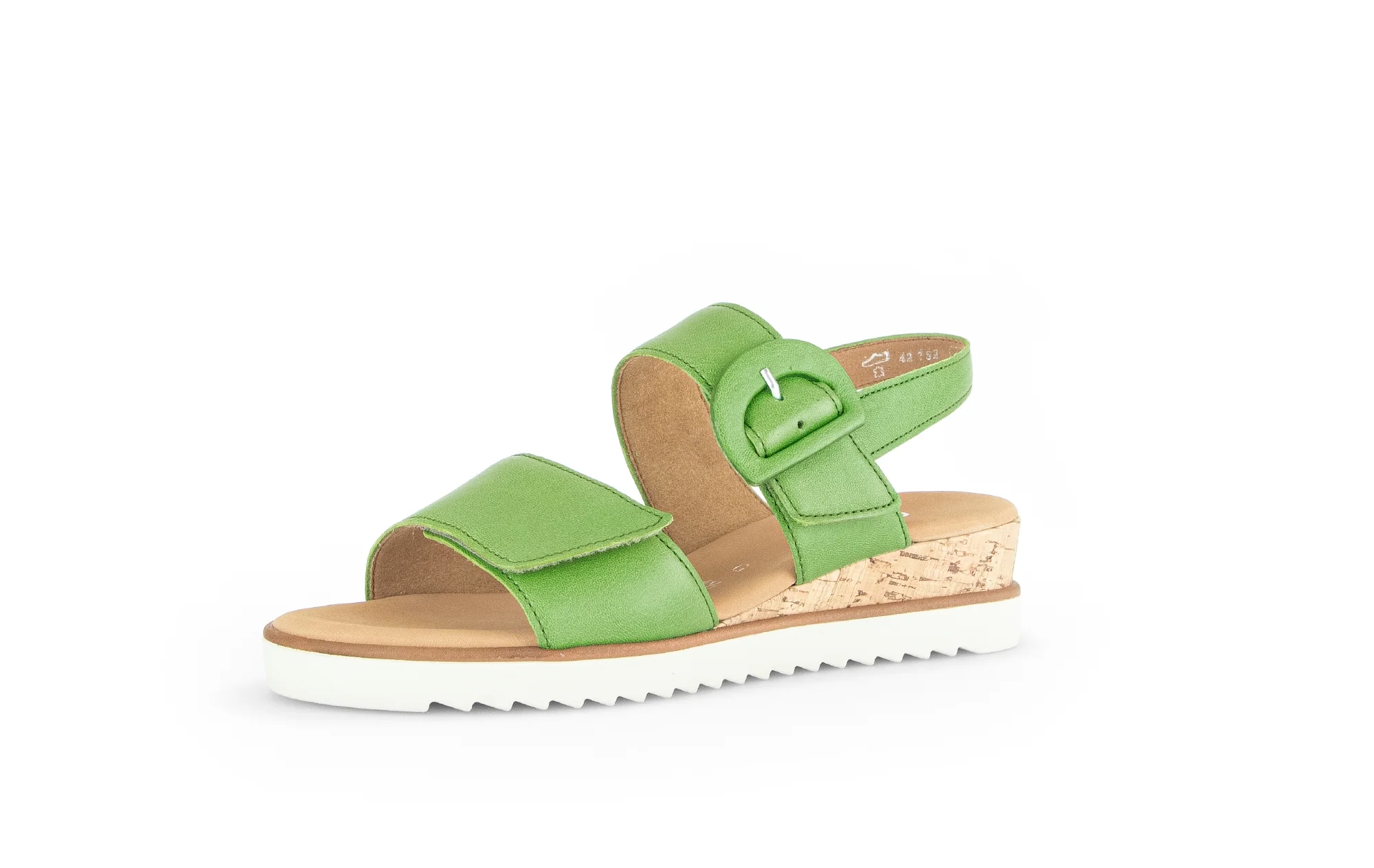 Sandales vertes en cuir lisse - Image 3