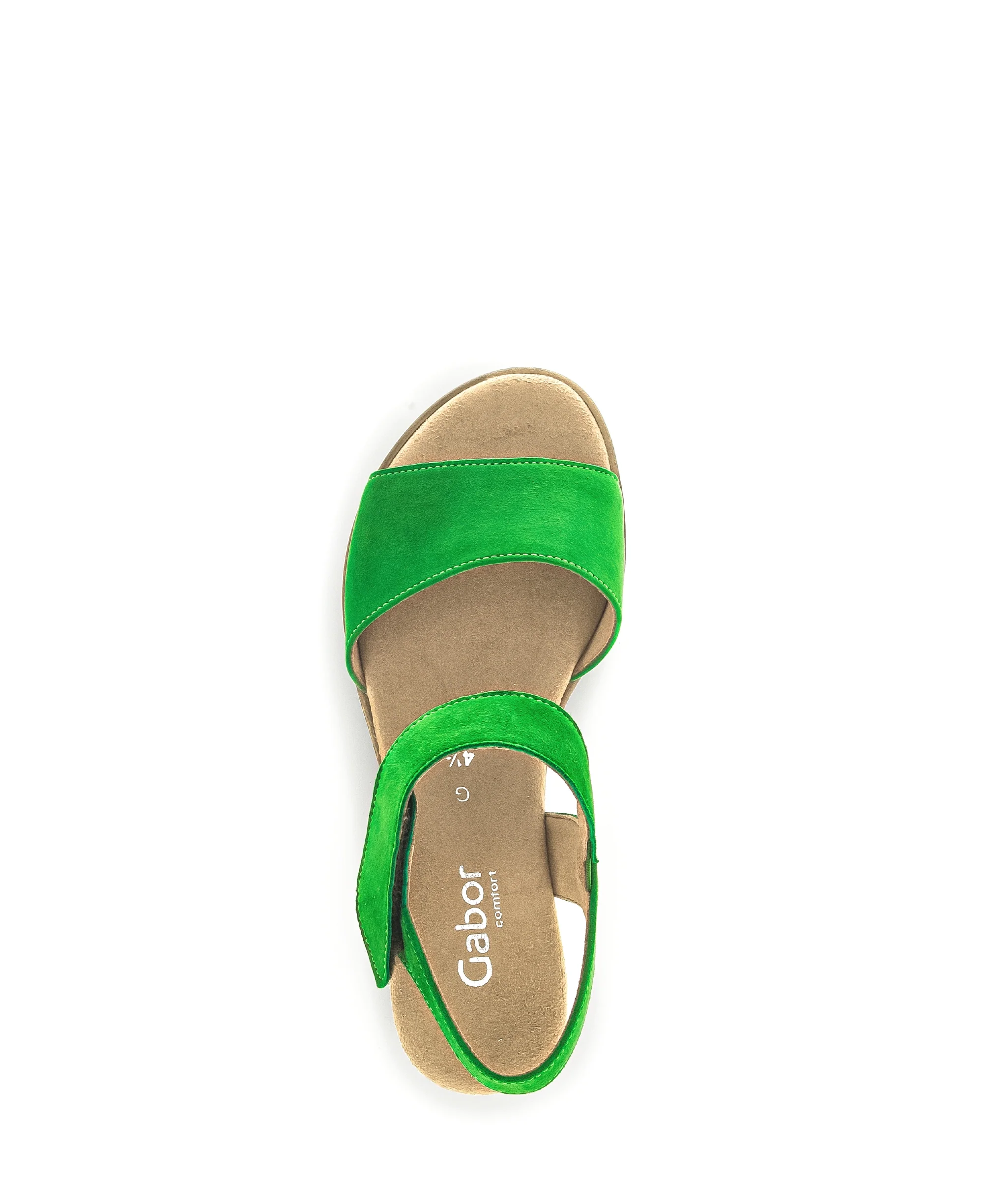 Sandales vertes en cuir velours - Image 3