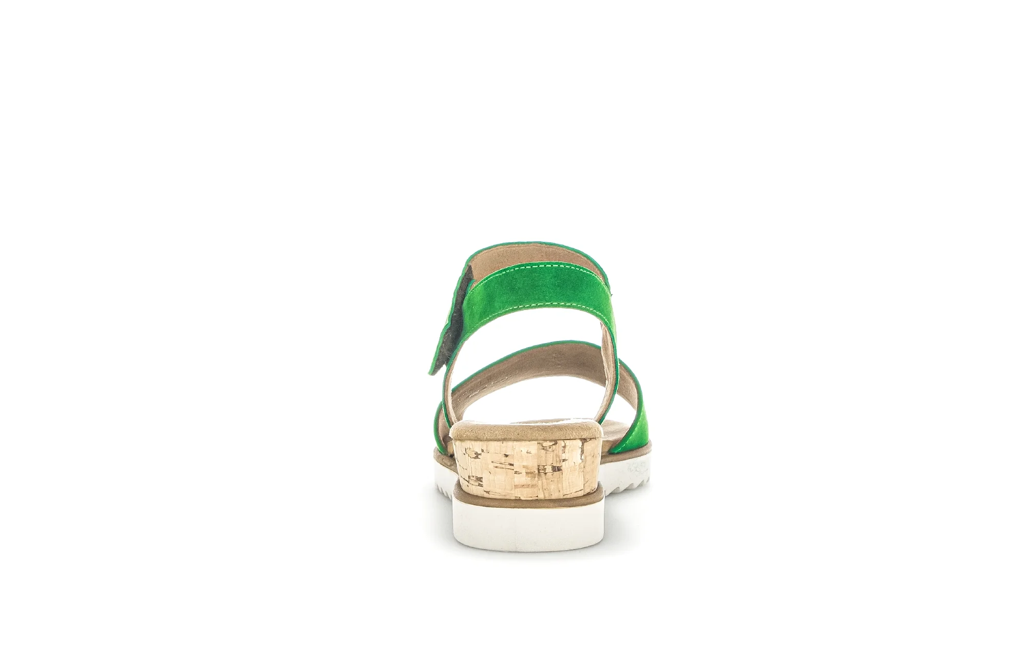 Sandales vertes en cuir velours - Image 4