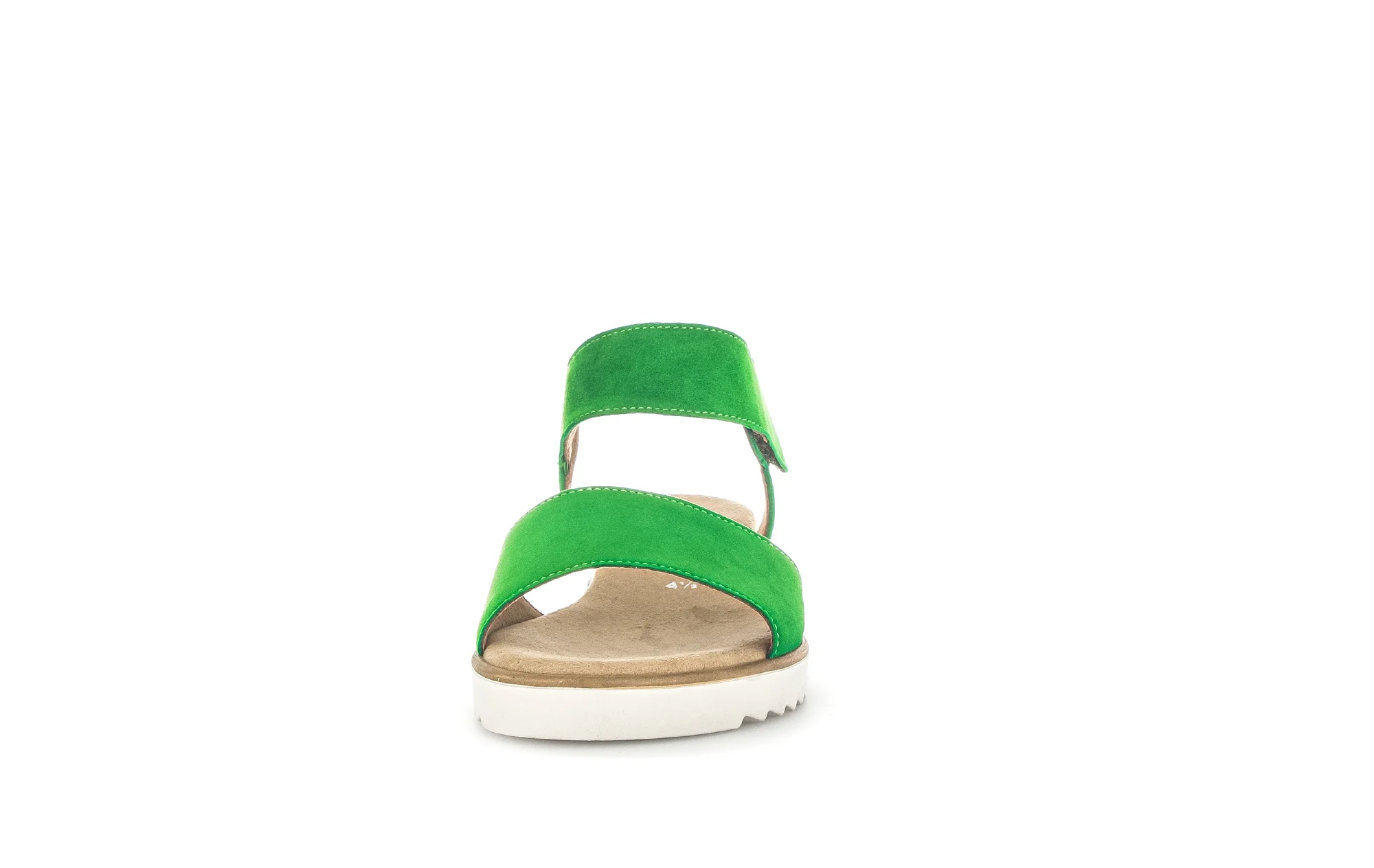 Sandales vertes en cuir velours - Image 5