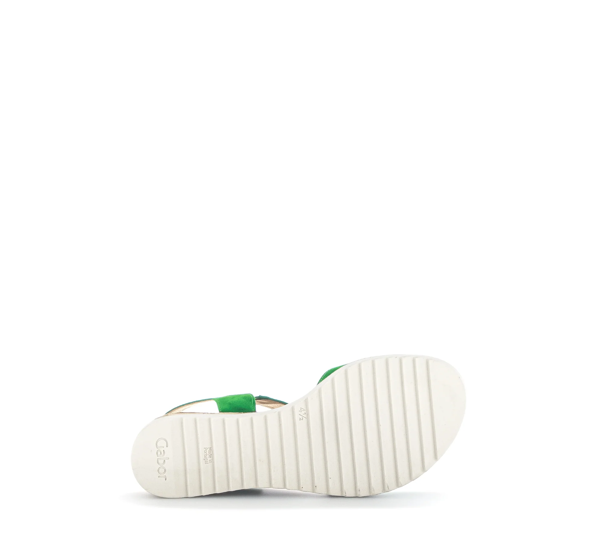 Sandales vertes en cuir velours - Image 6