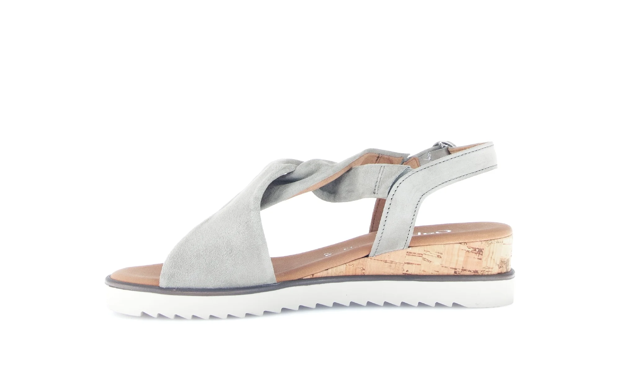 Sandales vertes en cuir velours - Image 2