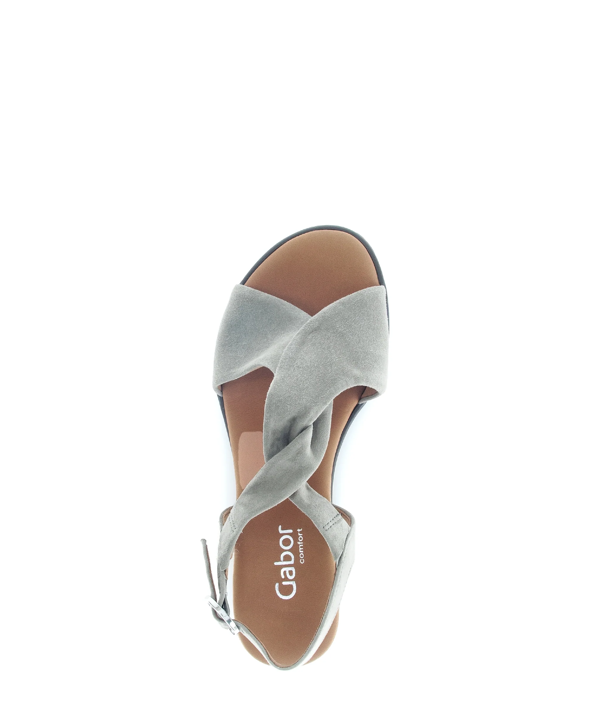 Sandales vertes en cuir velours - Image 3