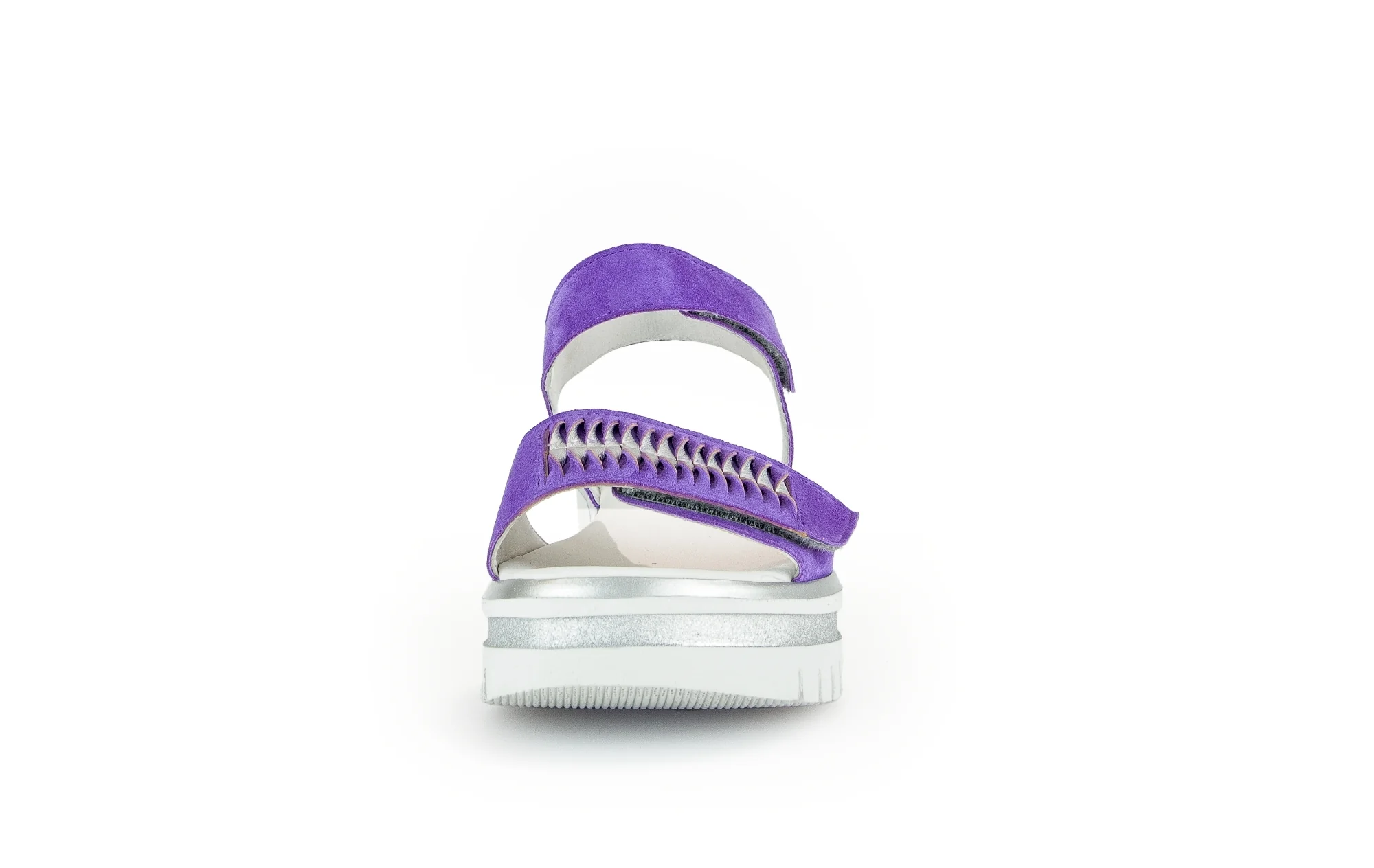 Sandales violettes en combinaison velours - Image 4
