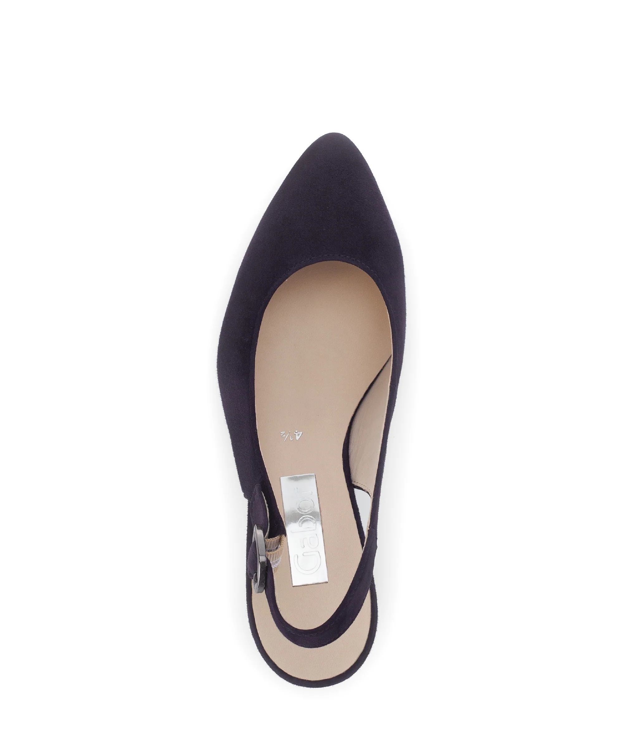 Slings brides arrière bleus en cuir velours - Image 3