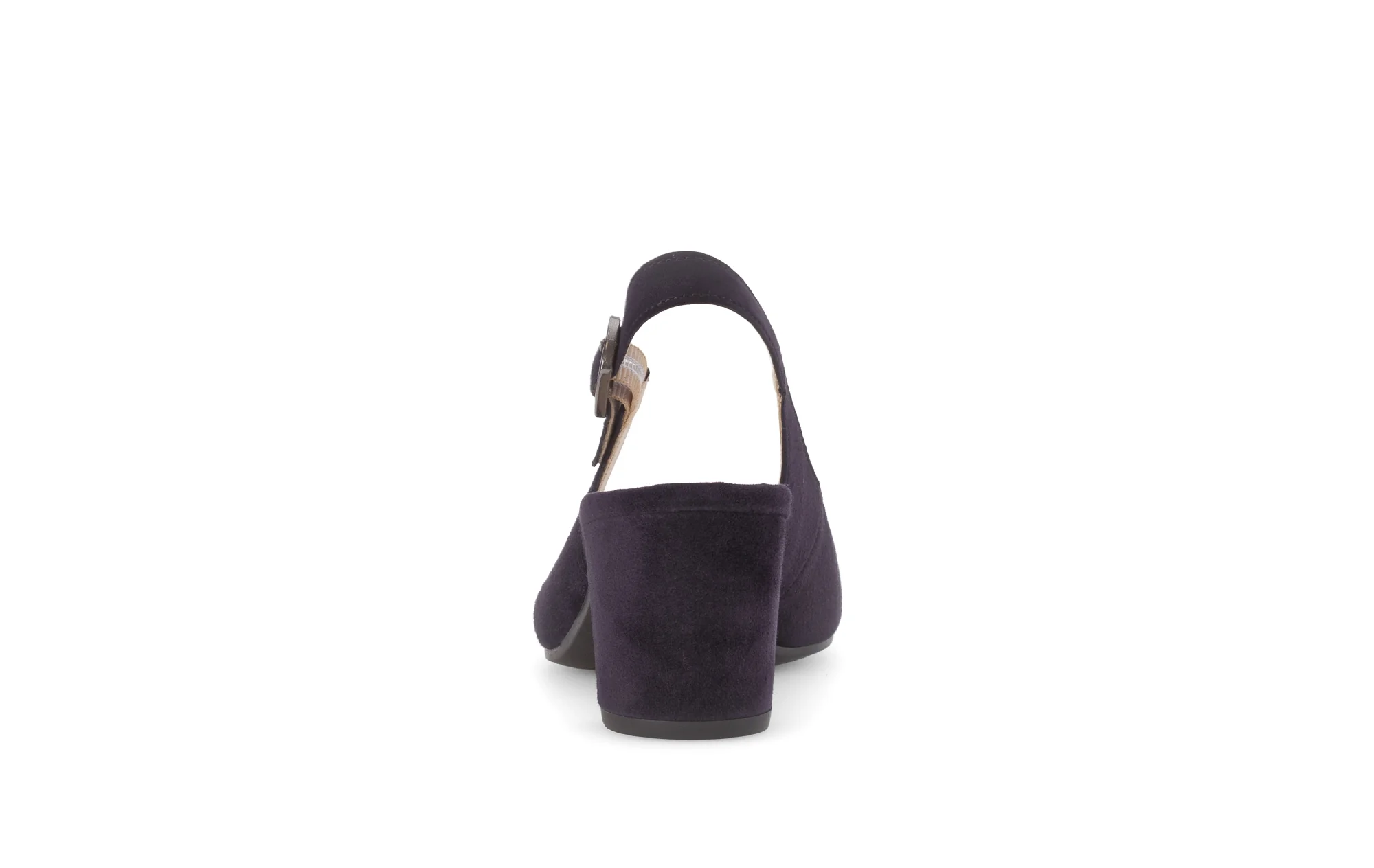 Slings brides arrière bleus en cuir velours - Image 4