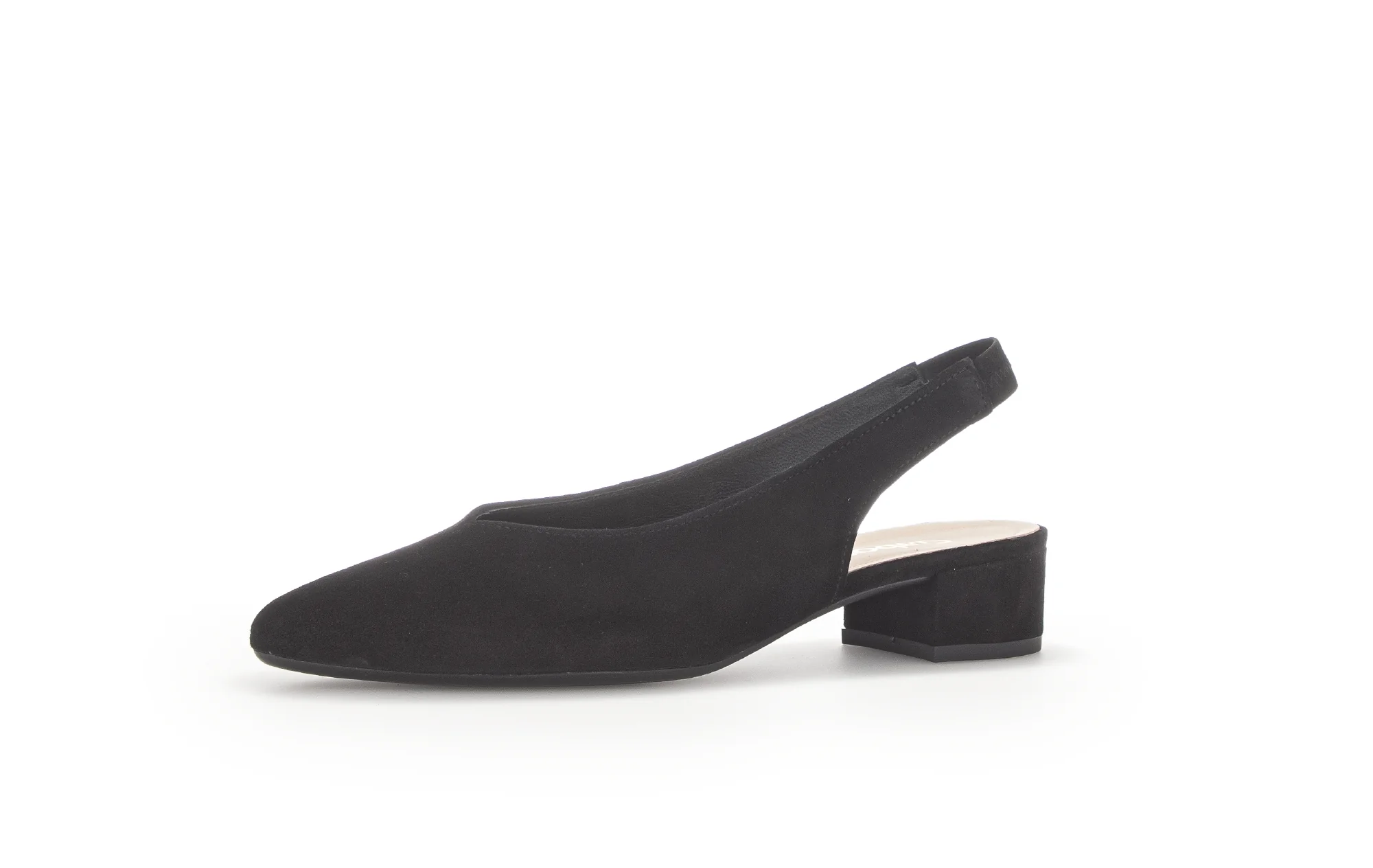Slings noirs en cuir velours - Image 3