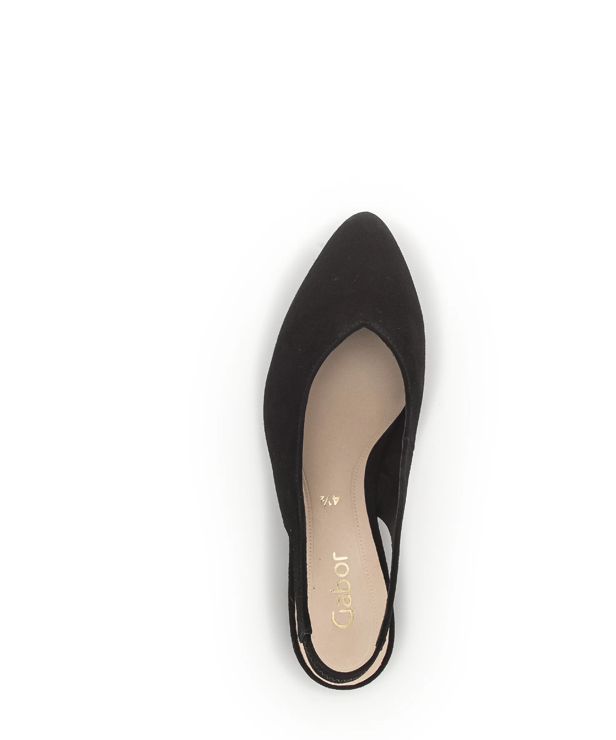 Slings noirs en cuir velours - Image 5