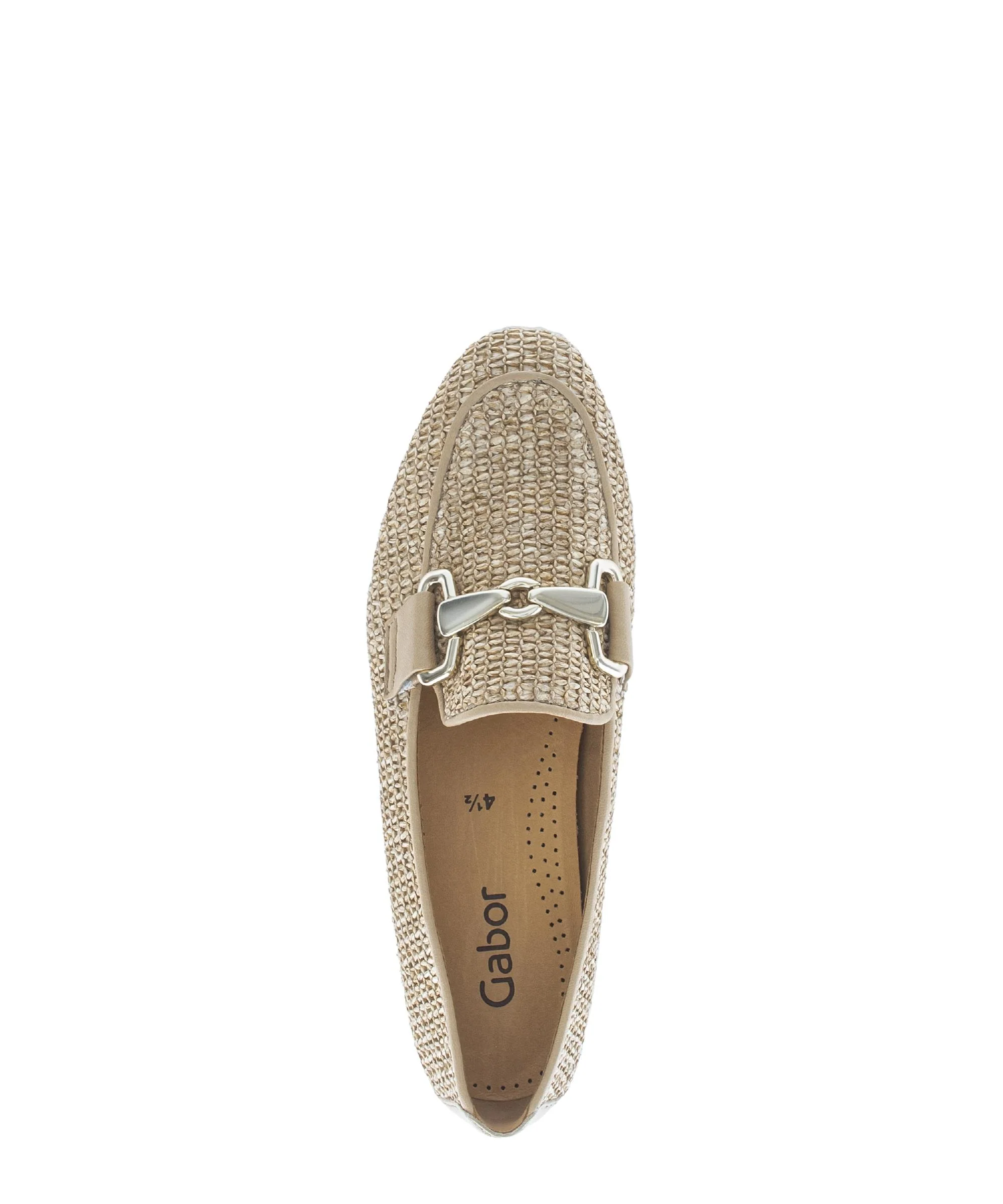 Mocassin beiges en cuir tressé - Image 3
