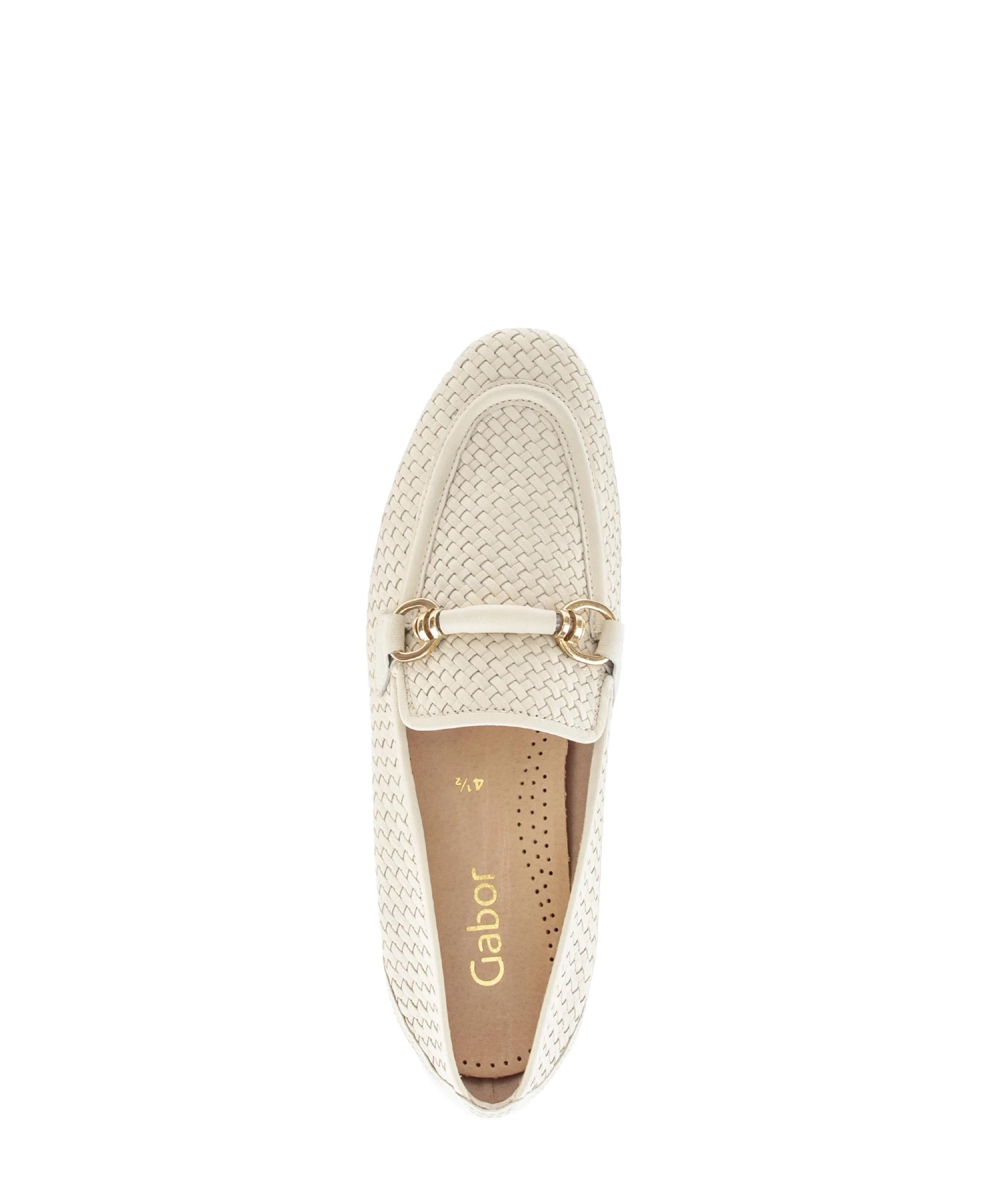 Mocassin (Slip-on) crème en cuir - Image 3