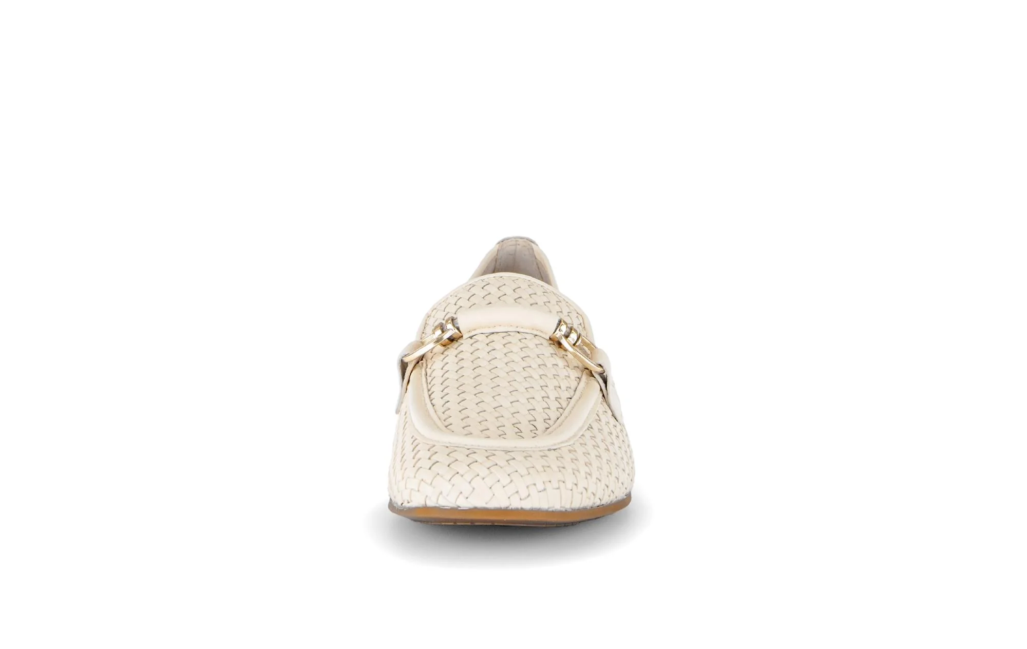 Mocassin (Slip-on) crème en cuir - Image 5
